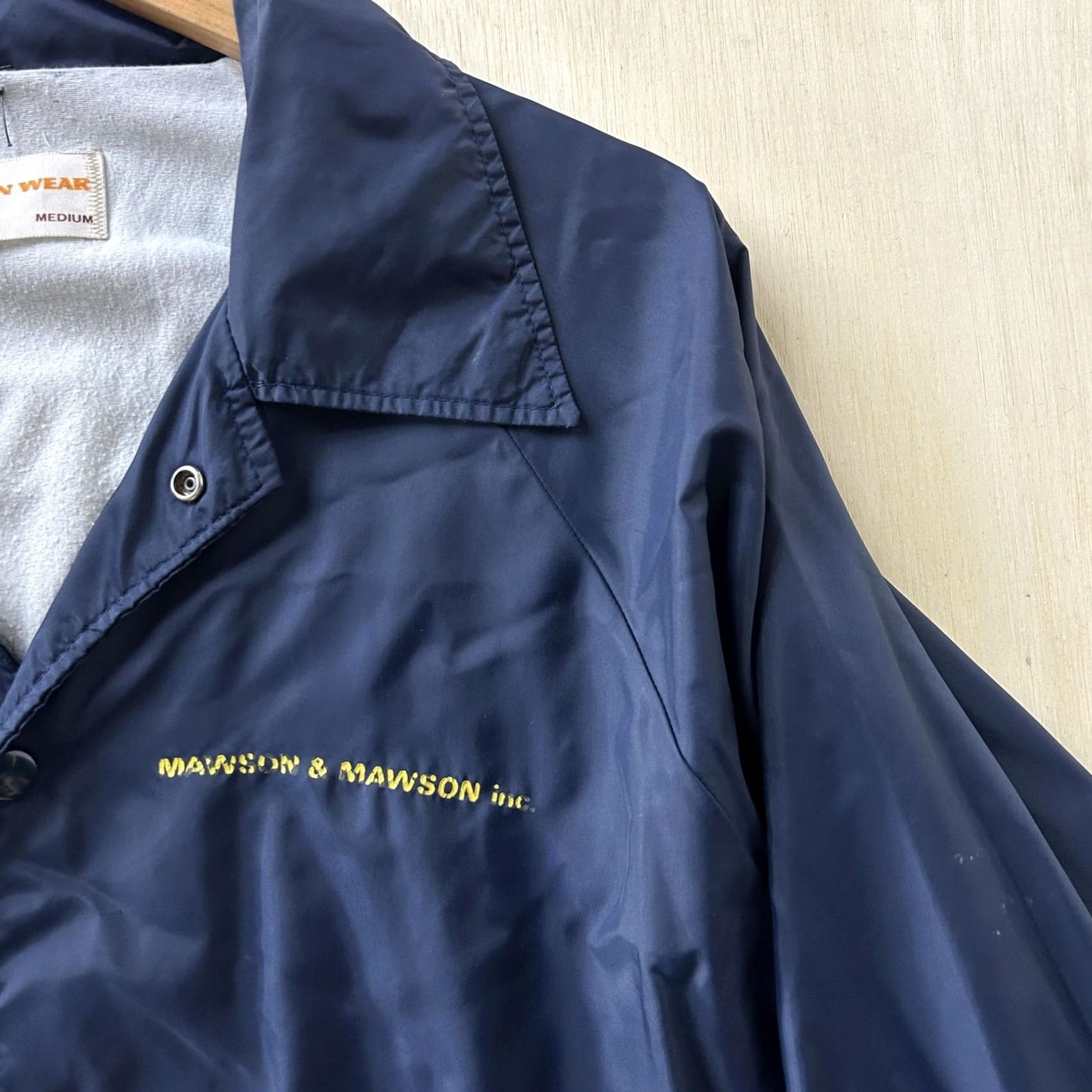 Vintage VINTAGE Win Wear Jacket Mens Medium Blue Nylon Snap Windbreaker Lined USA Made Size US M / EU 48-50 / 2 - 3 Thumbnail