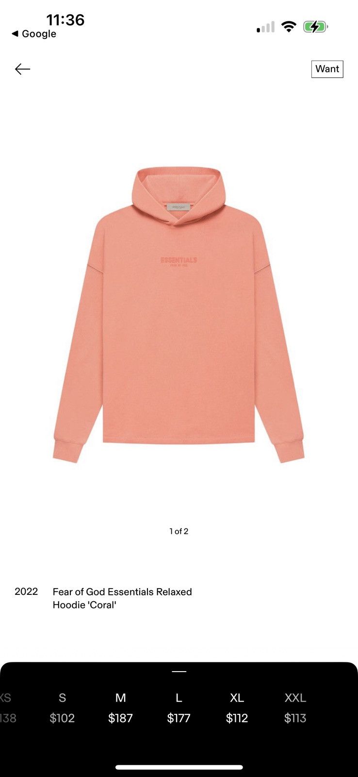 Adidas × Essentials × Fear of God Fear of God oversized hoodie Size US L / EU 52-54 / 3 - 1 Preview