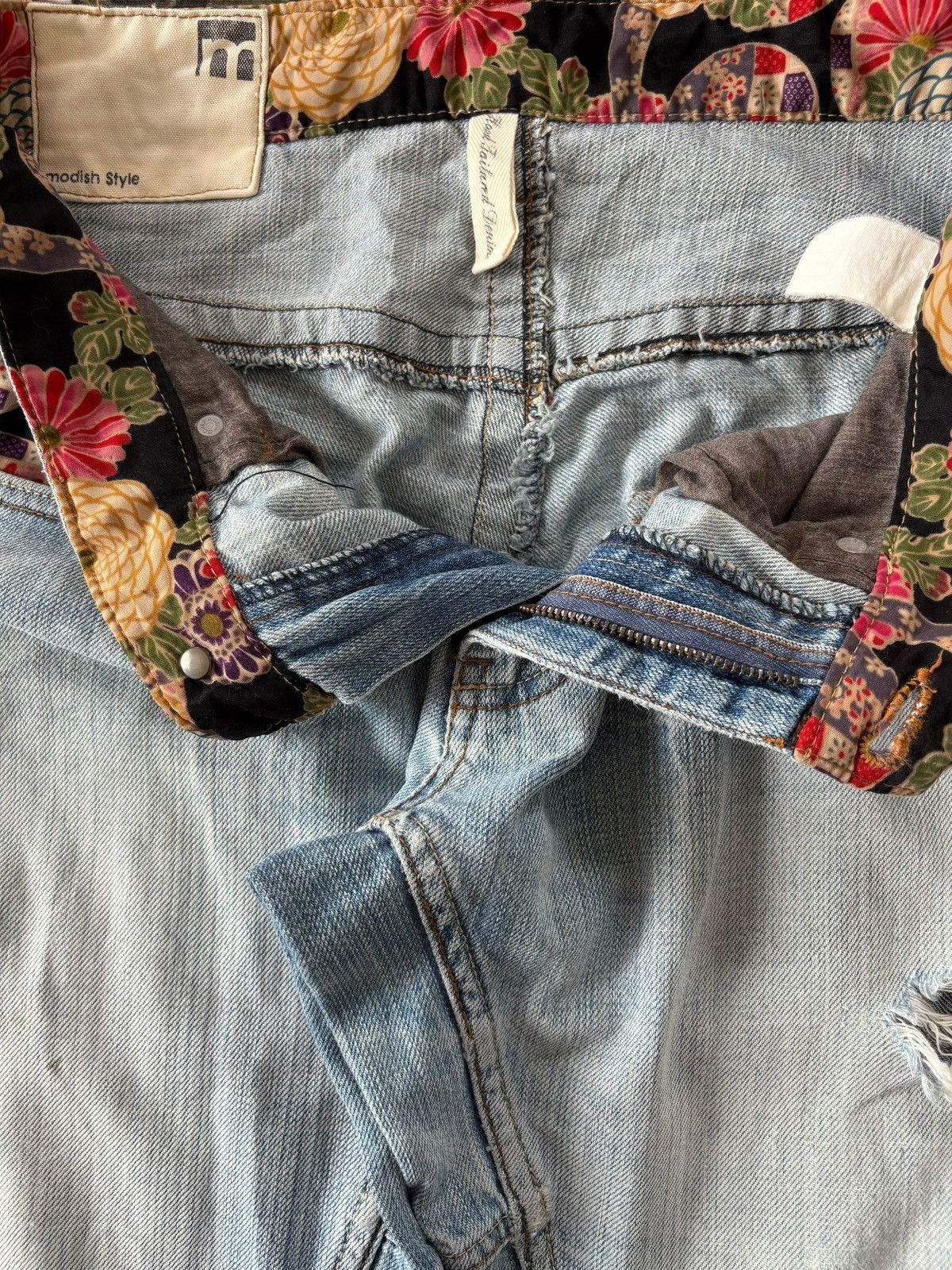 Japanese Brand Vintage Japanese Brand Distressed Reworked Jeans Size US 28 / EU 44 - 10 Thumbnail