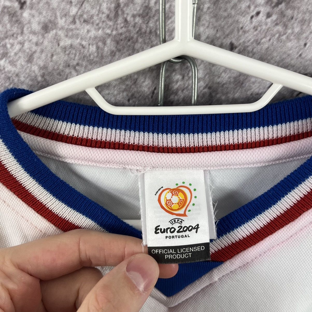 Vintage FRANCE UEFA EURO 2004 Futbol Football Soccer Jersey L White Size US L / EU 52-54 / 3 - 7 Thumbnail