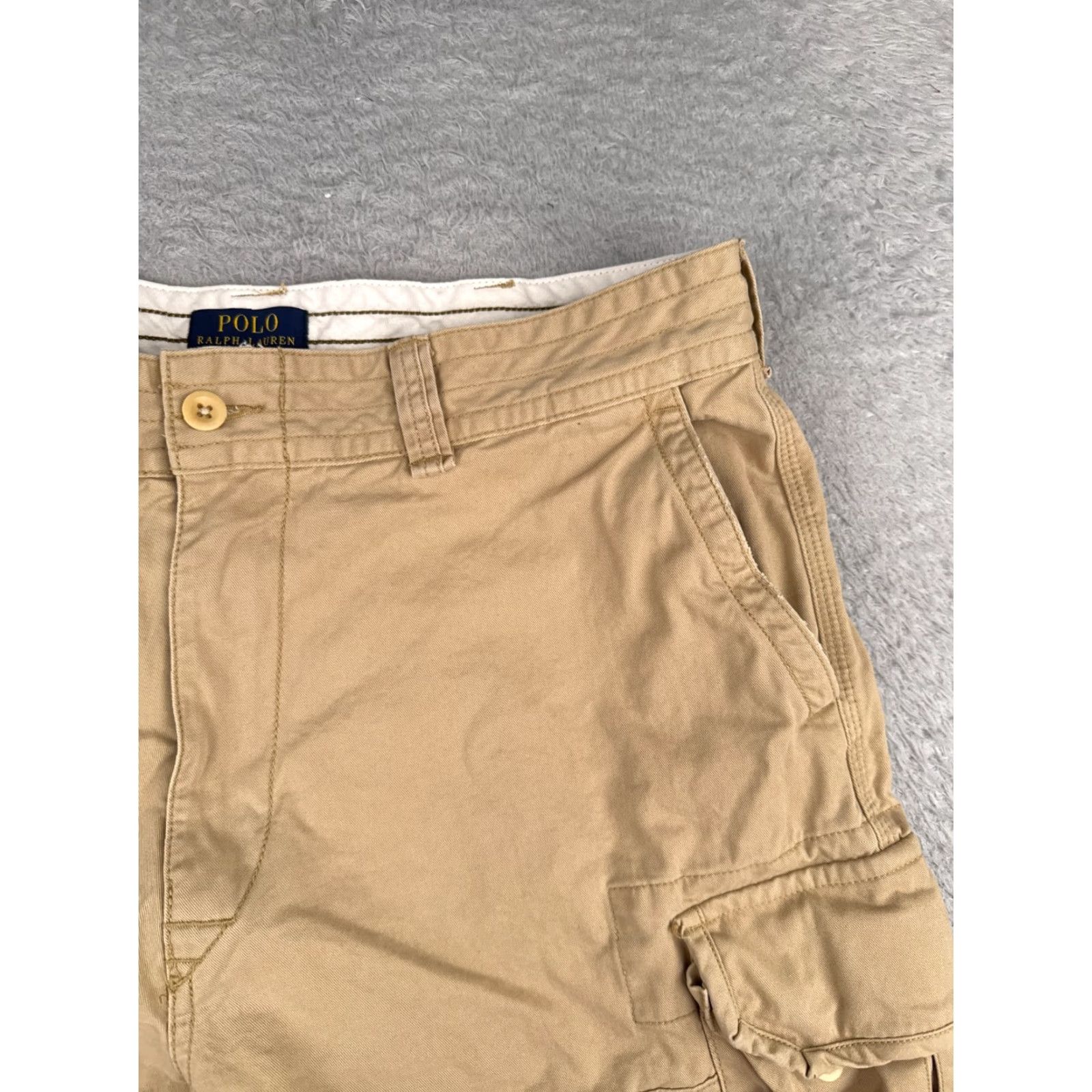 Polo Ralph Lauren Polo Ralph Lauren Shorts Men 38 Beige Cargo 100% Cotton Twill Hiking Camp 37x10 Casual Travel Workwear Mens Size US M / EU 48-50 / 2 - 5 Thumbnail