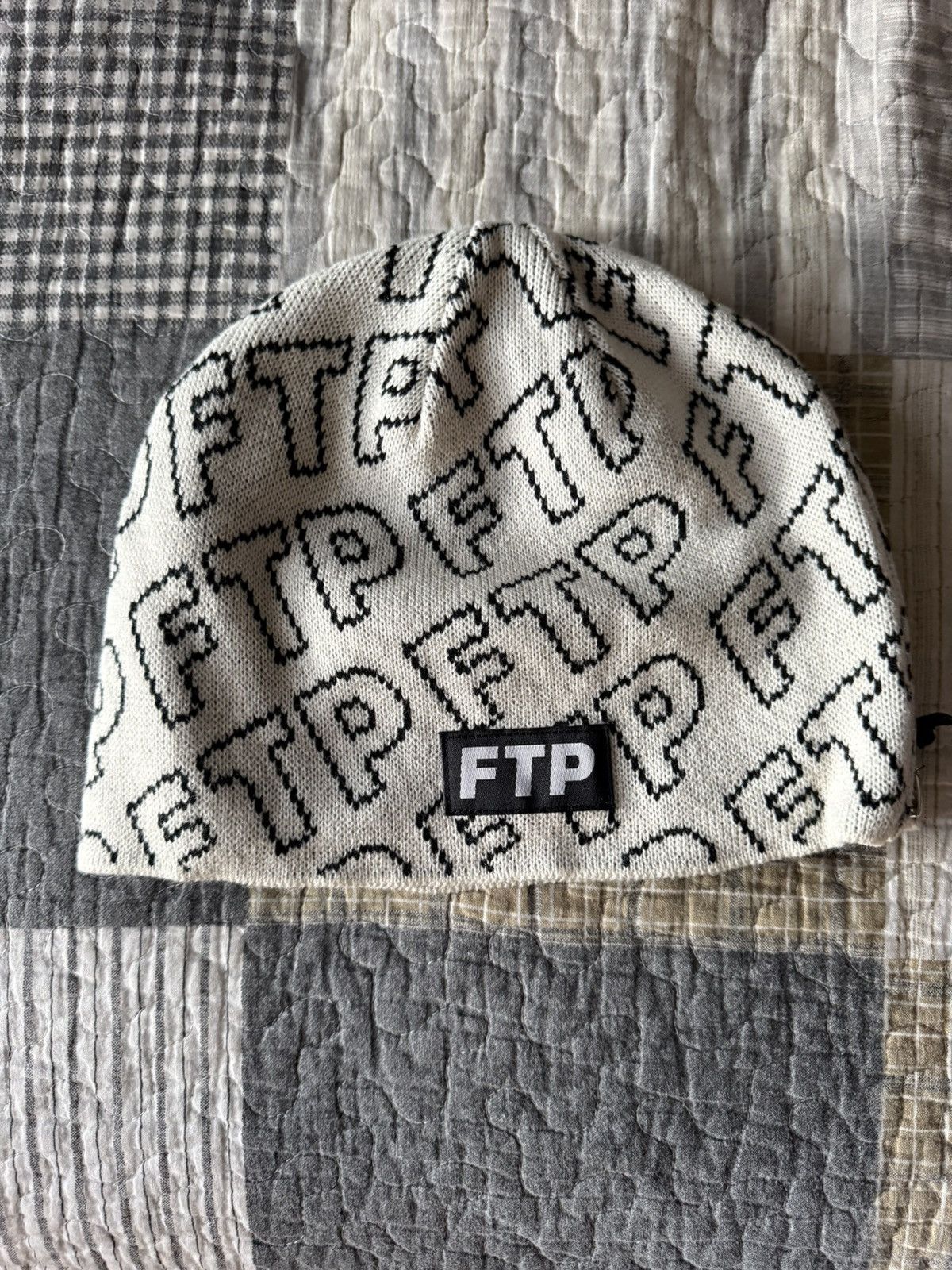 Fuck The Population FTP Zipper Beanie Cream NEW Size ONE SIZE - 1 Thumbnail