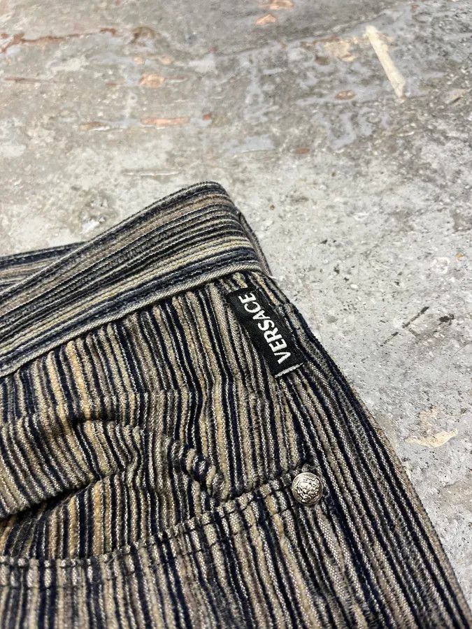 Vintage 2000s Versace Stripes Grey Pants Size US 30 / EU 46 - 7 Thumbnail