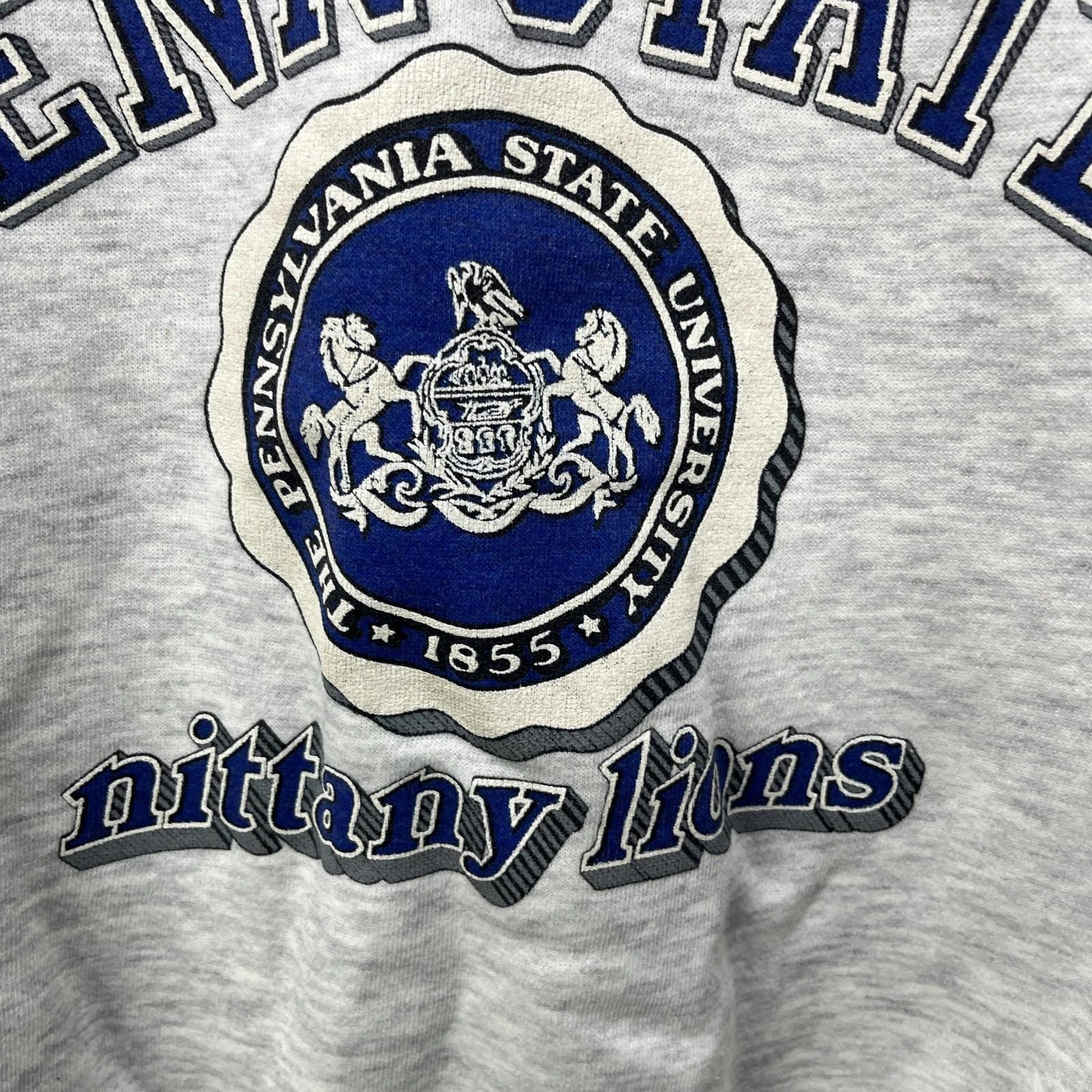 Champion Vintage 90s Penn State Nittany Lions Hoodie Gray L Size ONE SIZE - 3 Thumbnail