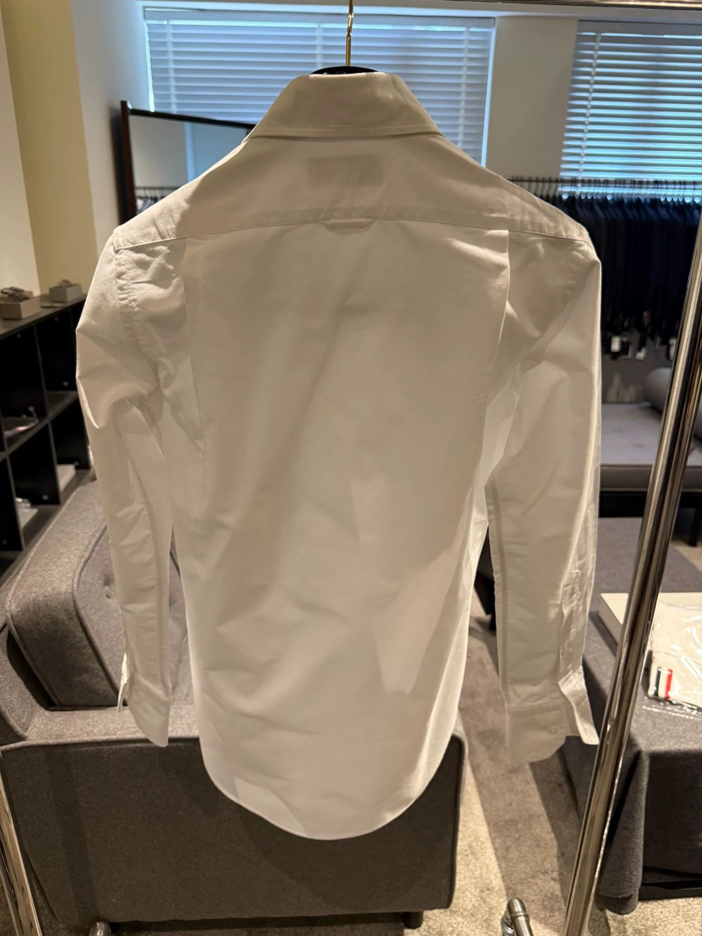 Thom Browne Thom Browne Classic 3-Color Placket White Oxford Shirt 00 Size US XXS / EU 40 - 2 Thumbnail