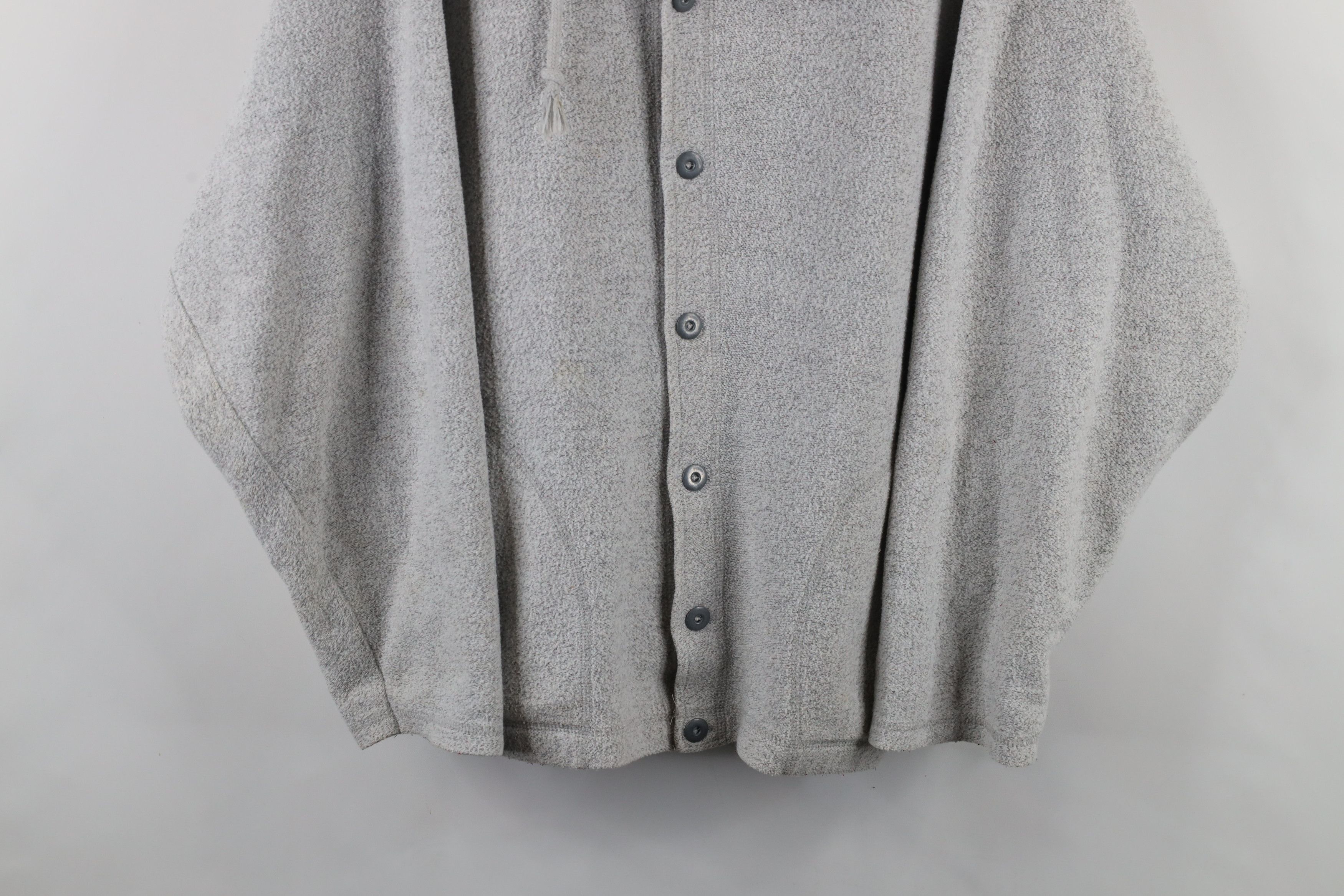 Gap × Vintage Vintage 90s Gap Full Button Hoodie Sweatshirt Gray USA Size US L / EU 52-54 / 3 - 3 Thumbnail
