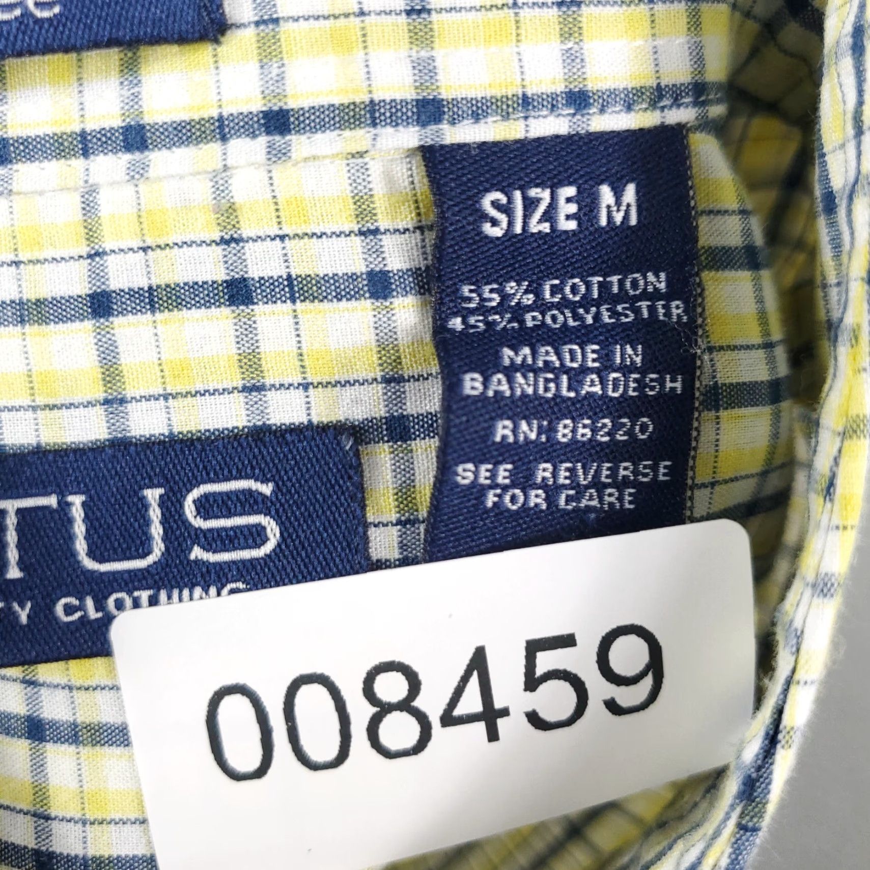 Vintage Cactus Shirt Mens Short Sleeve Button Up Plaid Yellow Blue Size M Size US M / EU 48-50 / 2 - 8 Thumbnail