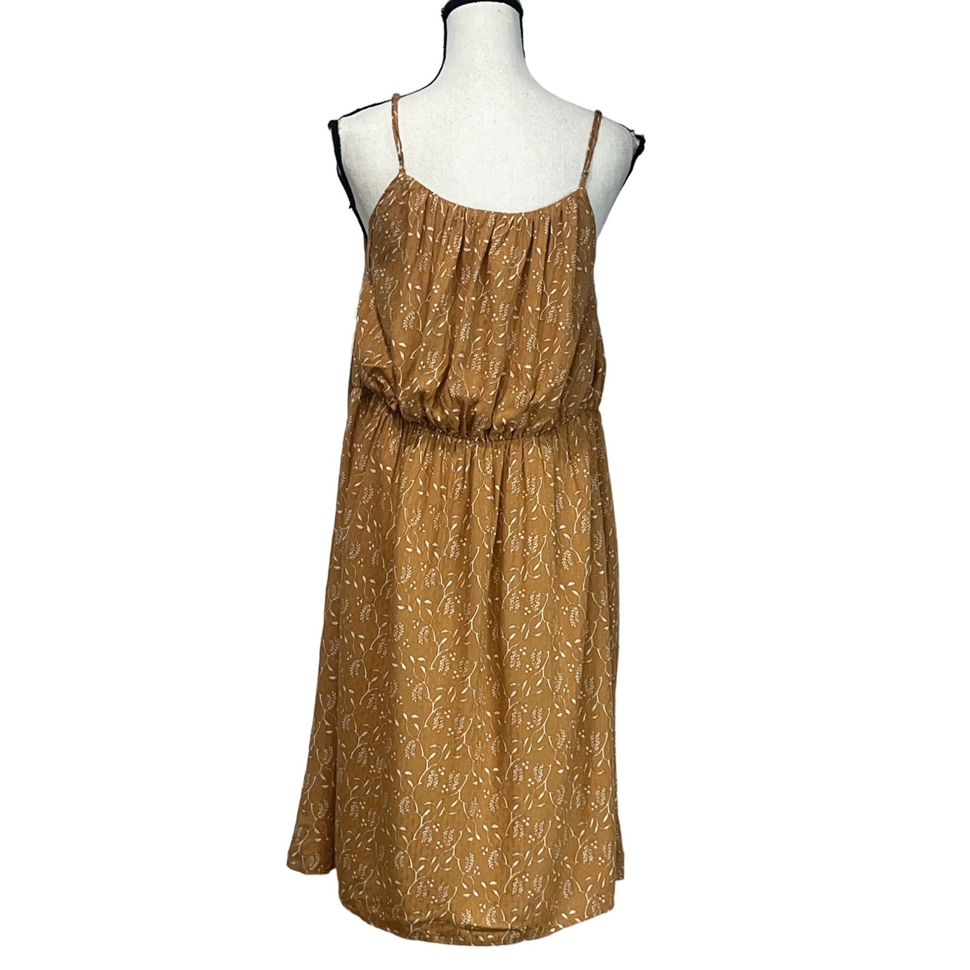 Other Caslon Women’s Textured Midi Sundress, Bronze Yellow, XS Size XS / US 0-2 / IT 36-38 - 15 Thumbnail