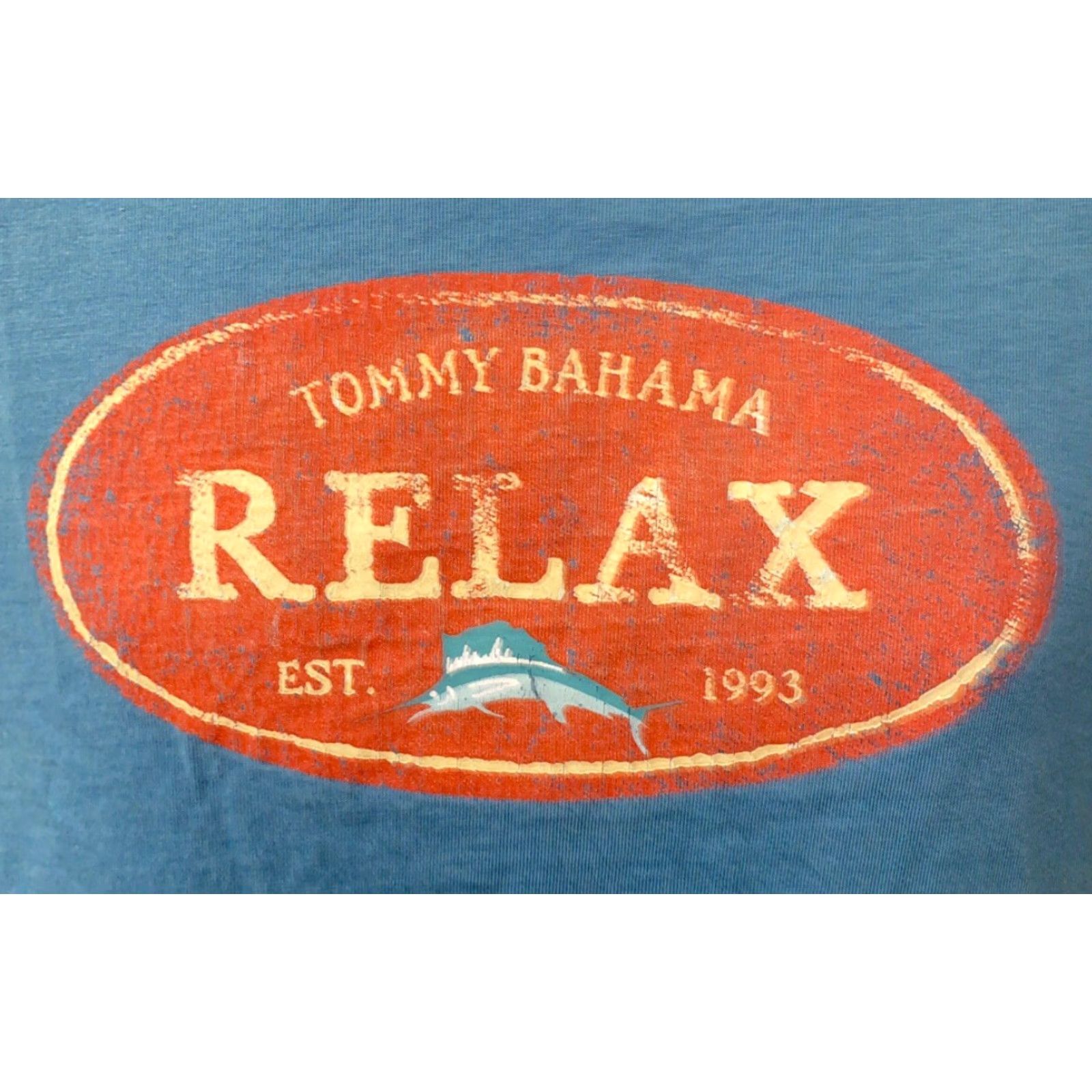 Tommy Bahama Tommy Bahama Relax T-Shirt Shirt Adult L Blue Cotton Short Sleeve Regular Mens Size US L / EU 52-54 / 3 - 2 Thumbnail