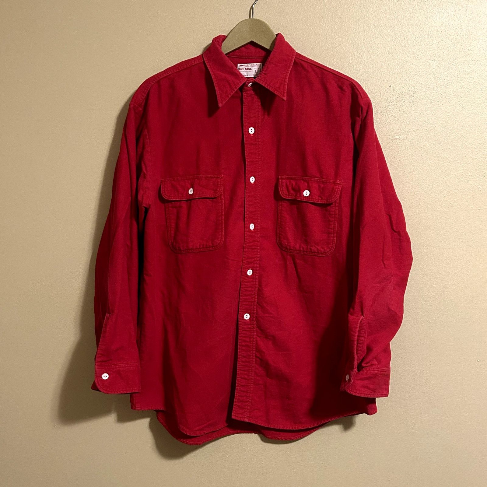 Big Mac Vintage 70s Red Big Mac Button Up Shirt Large Size US L / EU 52-54 / 3 - 1 Thumbnail