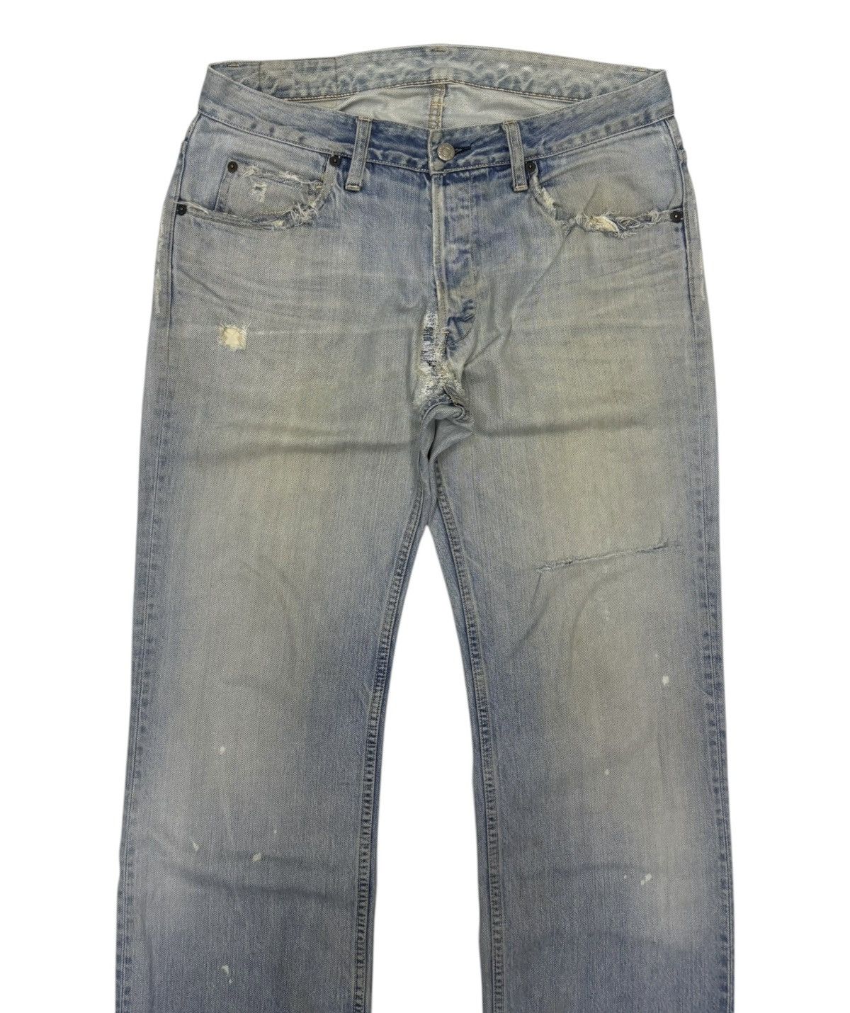 Blue Blue Japan × HOLLYWOOD RANCH MARKET HOLLYWOOD RANCH MARKET HP405 RIPPED THRASHED DISTRESS DENIM Size US 34 / EU 50 - 7 Thumbnail