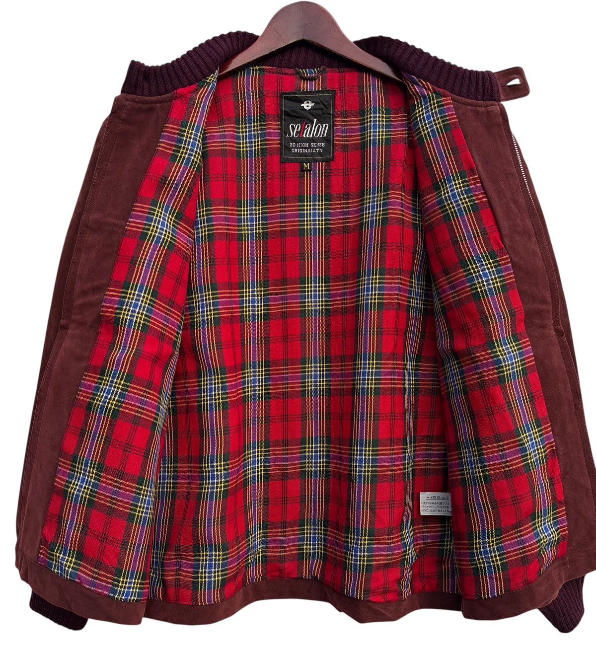 Japanese Brand Setalon Japan Suede Leather Jacket Tartan Lining Size US M / EU 48-50 / 2 - 3 Thumbnail