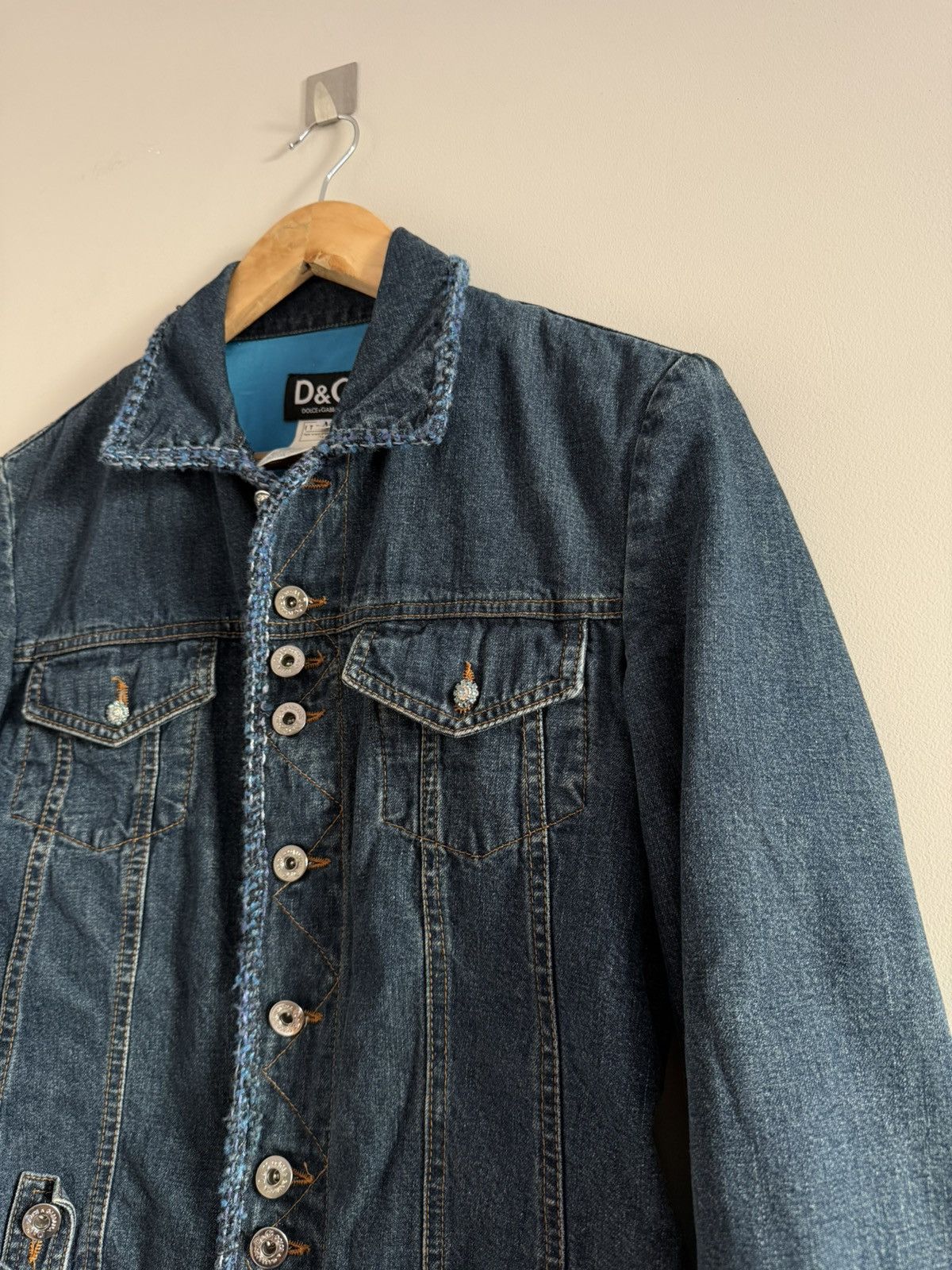 Dolce & Gabbana Vintage D&G Denim Set Tweed Trim Jacket Jeans Size M / US 6-8 / IT 42-44 - 7 Thumbnail