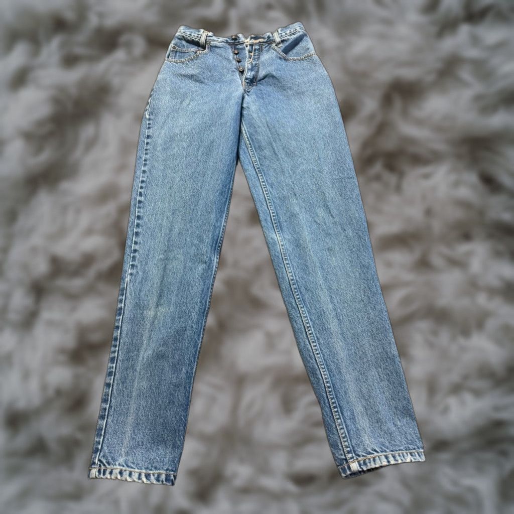 Vintage VINTAGE Paris Jeans Women's 7 Blue Denim High Rise Mom Button Womens Jeans 5-Pocket Design Cotton Denim Button Size 28" / US 6 / IT 42 - 1 Thumbnail