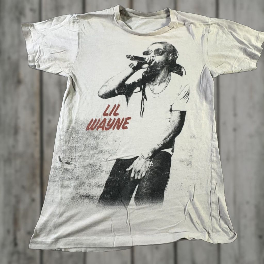 Vintage VINTAGE Lil Wayne Mens Medium T-Shirt White Rap Hip Hop Concert Music Graphic Tee Size US M / EU 48-50 / 2 - 1 Thumbnail