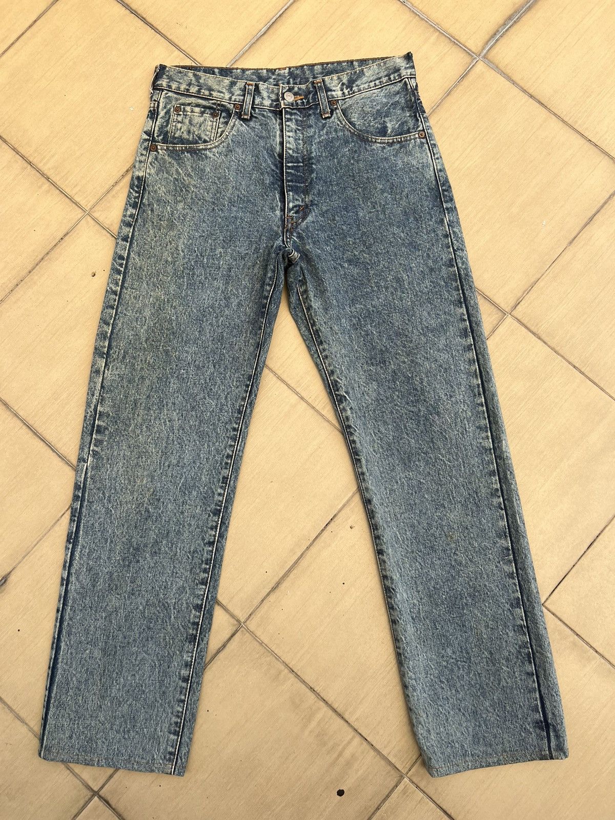 Levi's Vintage Clothing Vintage 1989 Levi’s 502 XX Big E Selvedge Denim Jeans Size US 32 / EU 48 - 1 Thumbnail