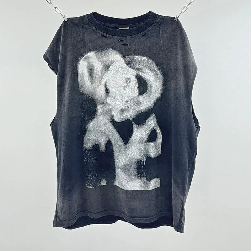 Japanese Brand × Vintage Vintage Washed Distressed T-shirt Size US L / EU 52-54 / 3 - 1 Thumbnail