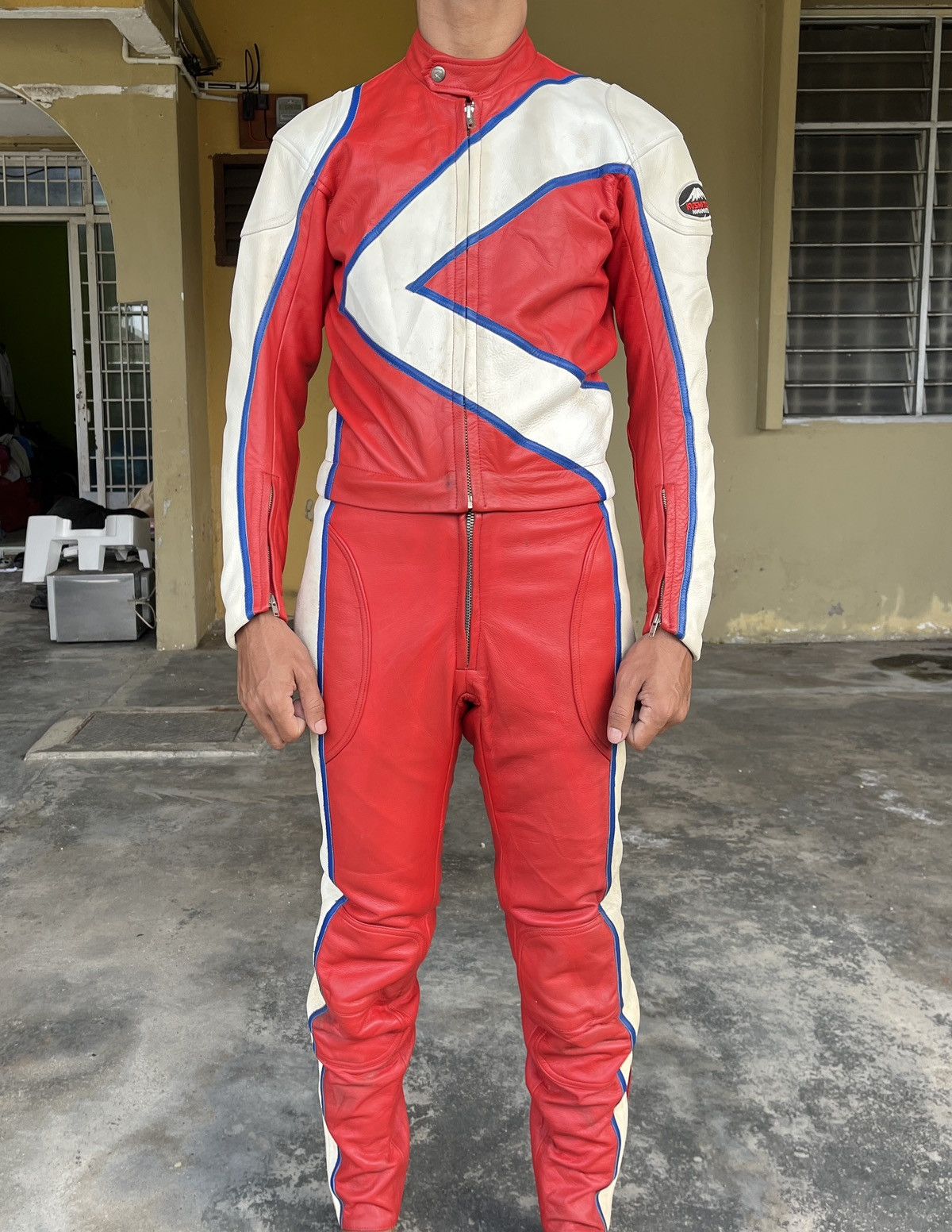 Genuine Leather × Vintage Kushitani Hamamatsu 2 Pieces Overall Leather Racing Set Size US 30 / EU 46 - 1 Thumbnail