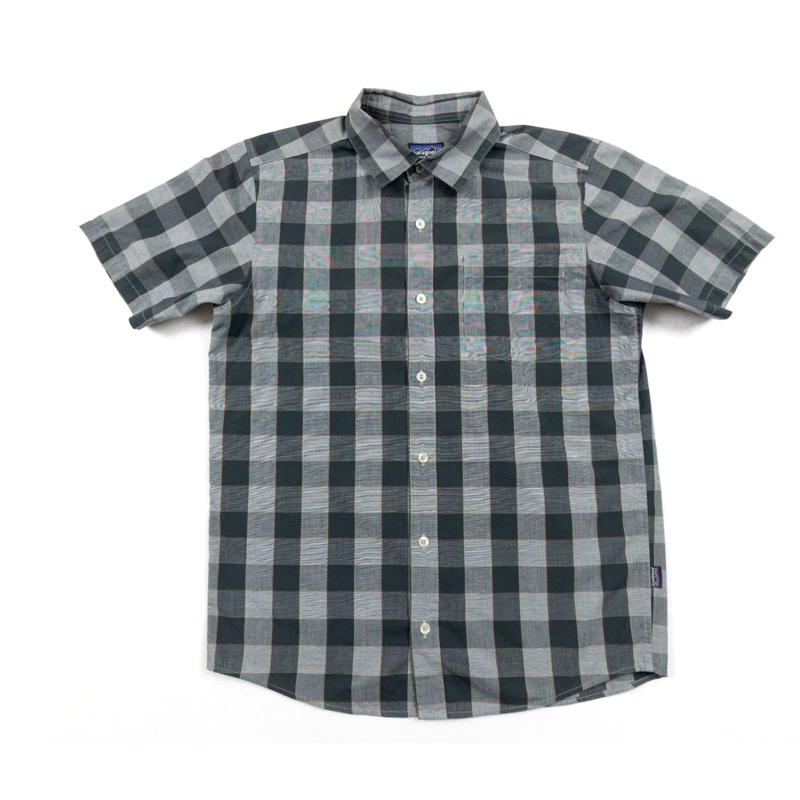 Patagonia Patagonia Shirt Mens Small Gray Button-Up Short Sleeve Hike Outdoors Fezzman Button Down Casual Travel All Seasons Pockets Plaid Size US S / EU 44-46 / 1 - 2 Thumbnail