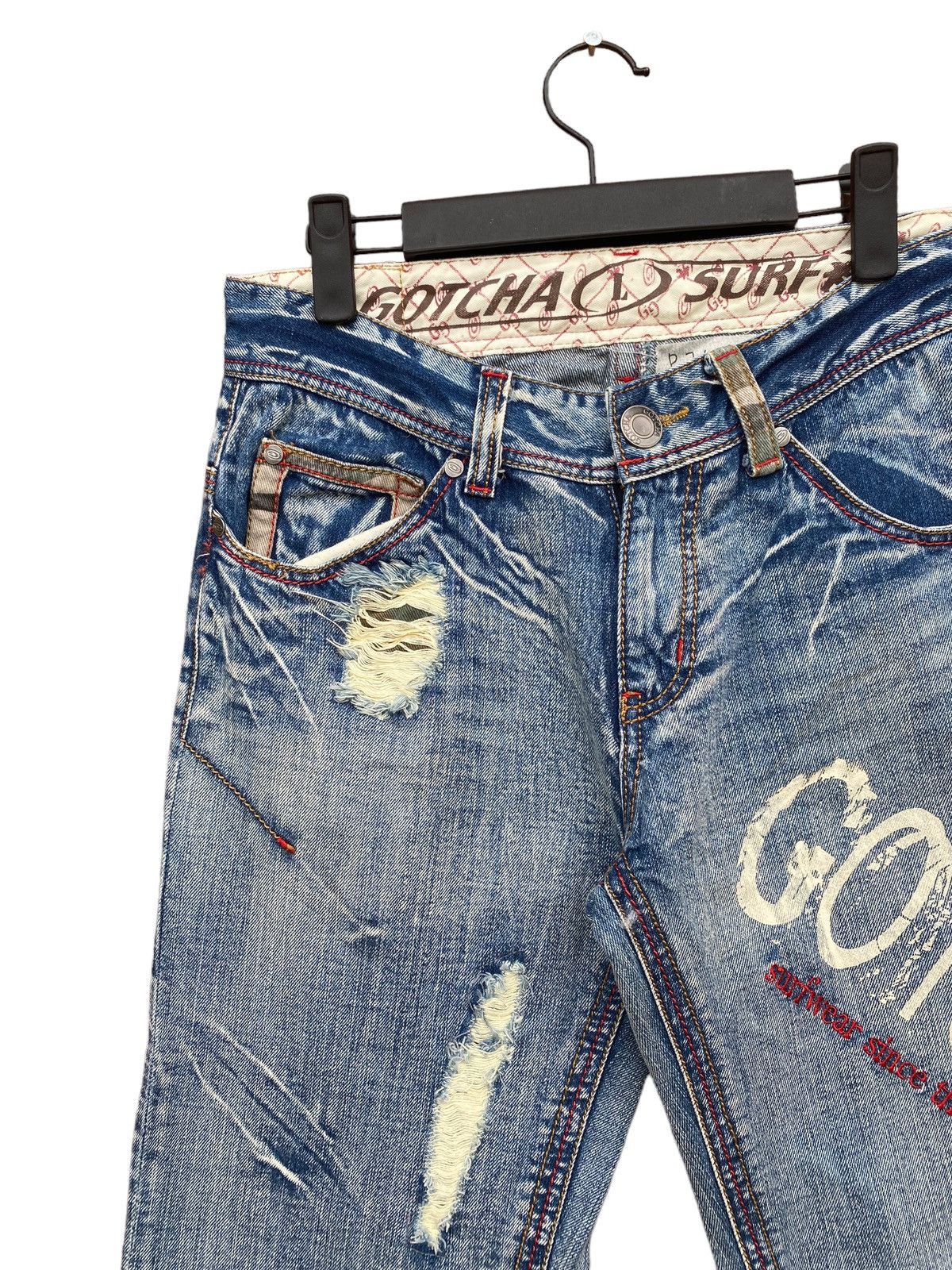 Japanese Brand Gotcha Distressed Pants Size US 31 - 3 Thumbnail