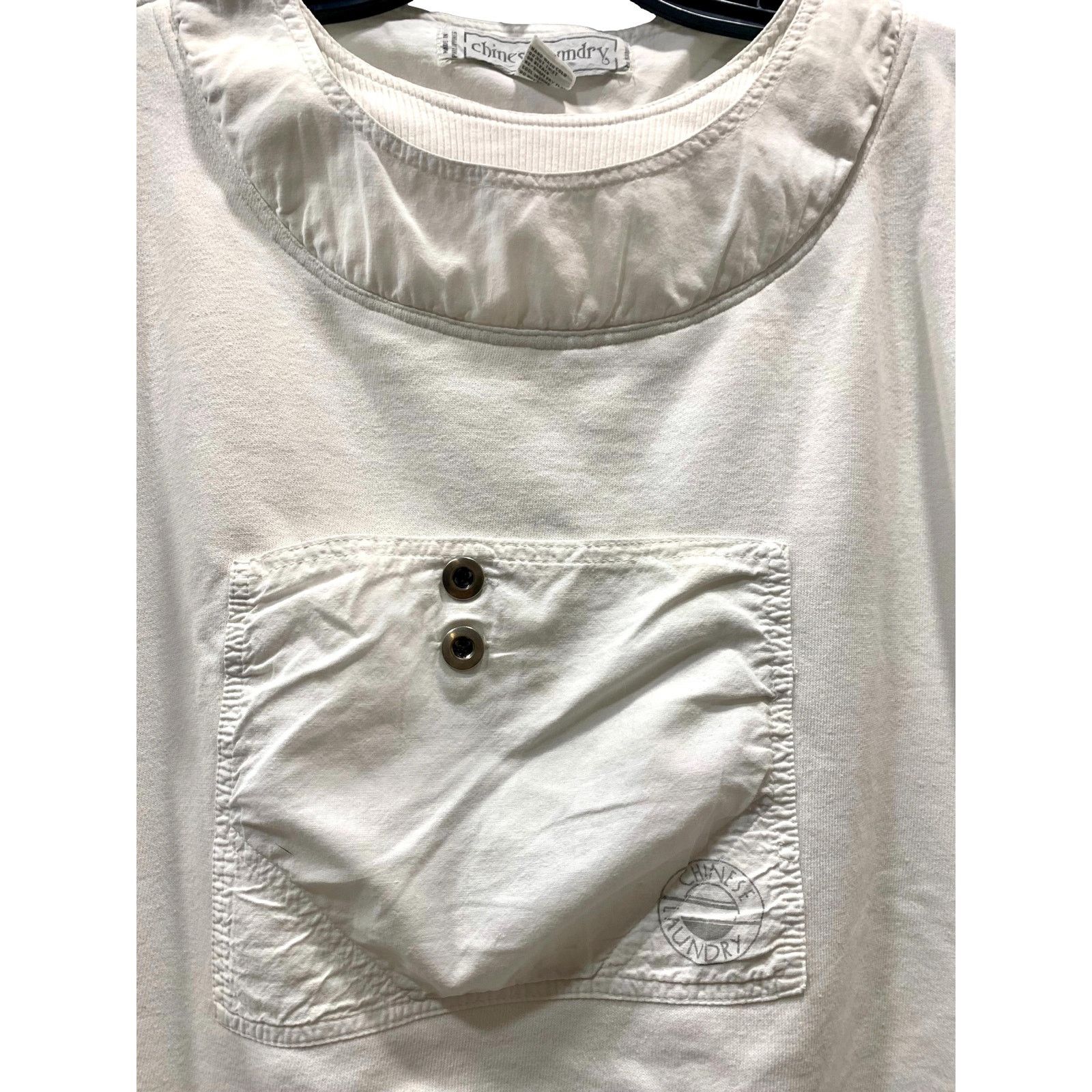 Vintage 80s Boxy Oversized White Crop Sweatshirt | Cotton M Size M / US 6-8 / IT 42-44 - 8 Thumbnail
