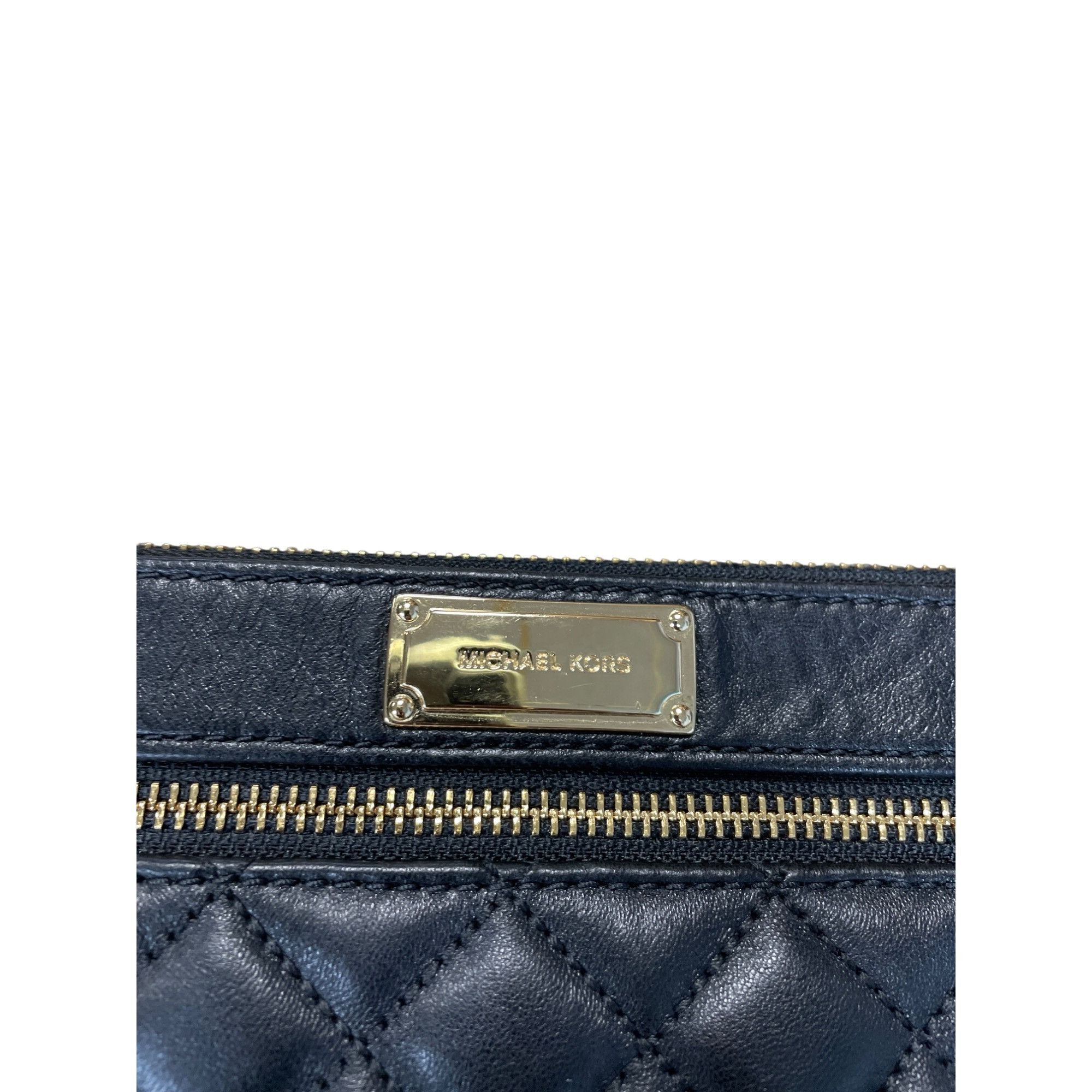 Michael Kors Michael Kors womans Black Quilted Leather Wristlet Clutch Ha Size ONE SIZE - 3 Thumbnail