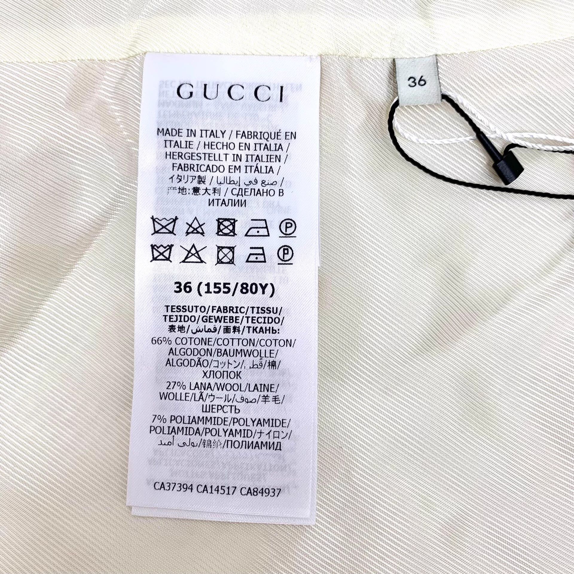 Gucci KW0841 Gucci Yellow Wool Tweed Sleeveless Vest with Belt Size XS / US 0-2 / IT 36-38 - 5 Thumbnail