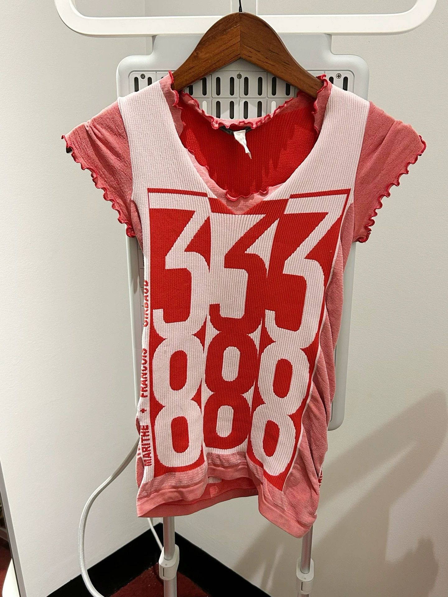 Marithe + Francois Girbaud MARITHÈ FRANÇOIS GIRBAUD Stretchy Knit Short Sleeve Size L / US 10 / IT 46 - 2 Thumbnail