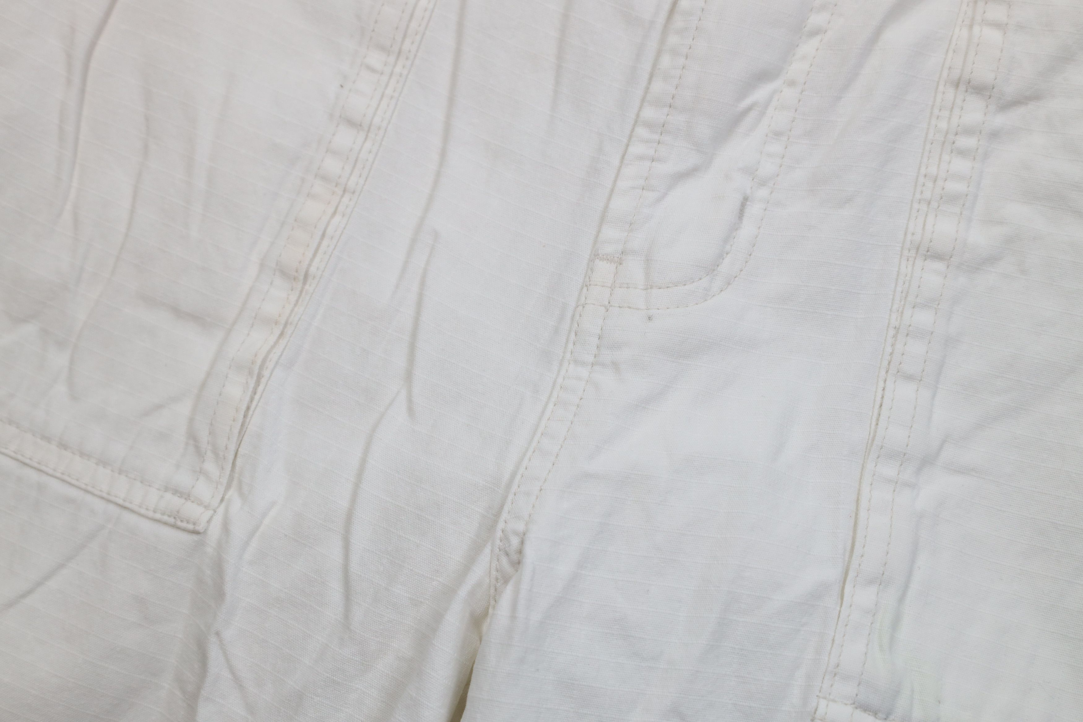 Vintage Vintage 90s Y2K Streetwear Utility Shorts White Cotton Size US 34 / EU 50 - 6 Thumbnail