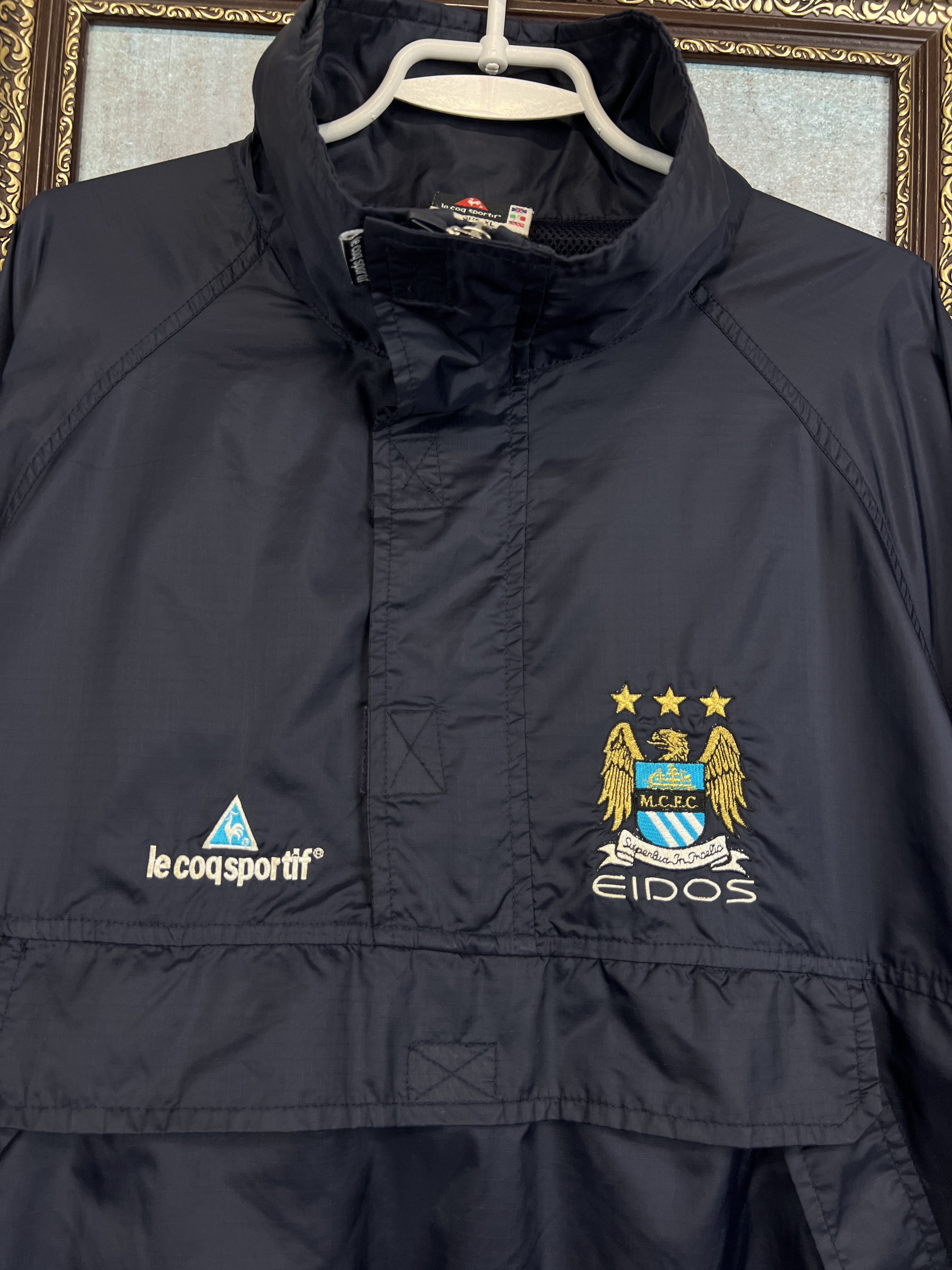 Le Coq Sportif Vintage Manchester City Rain Football Jacket Windbreaker Size US XL / EU 56 / 4 - 3 Thumbnail