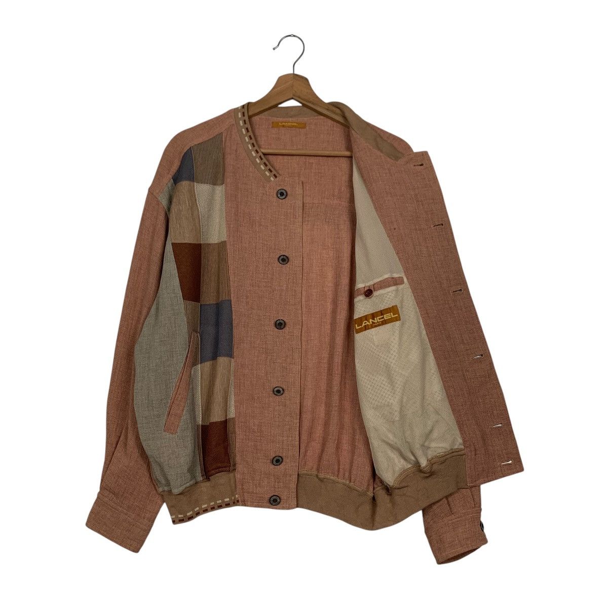 Lancel Vintage 90’s LANCEL Knitted Button Bomber Jacket #2862-C129 Size US L / EU 52-54 / 3 - 8 Thumbnail