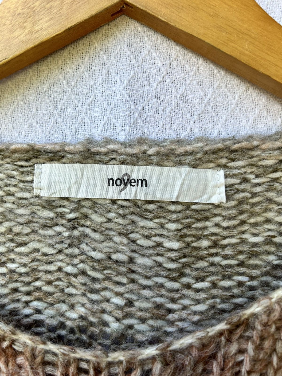Japanese Brand BINDINGOFFER💸Novem fuzzy mohair japanese fishnet style knit Size US M / EU 48-50 / 2 - 5 Thumbnail