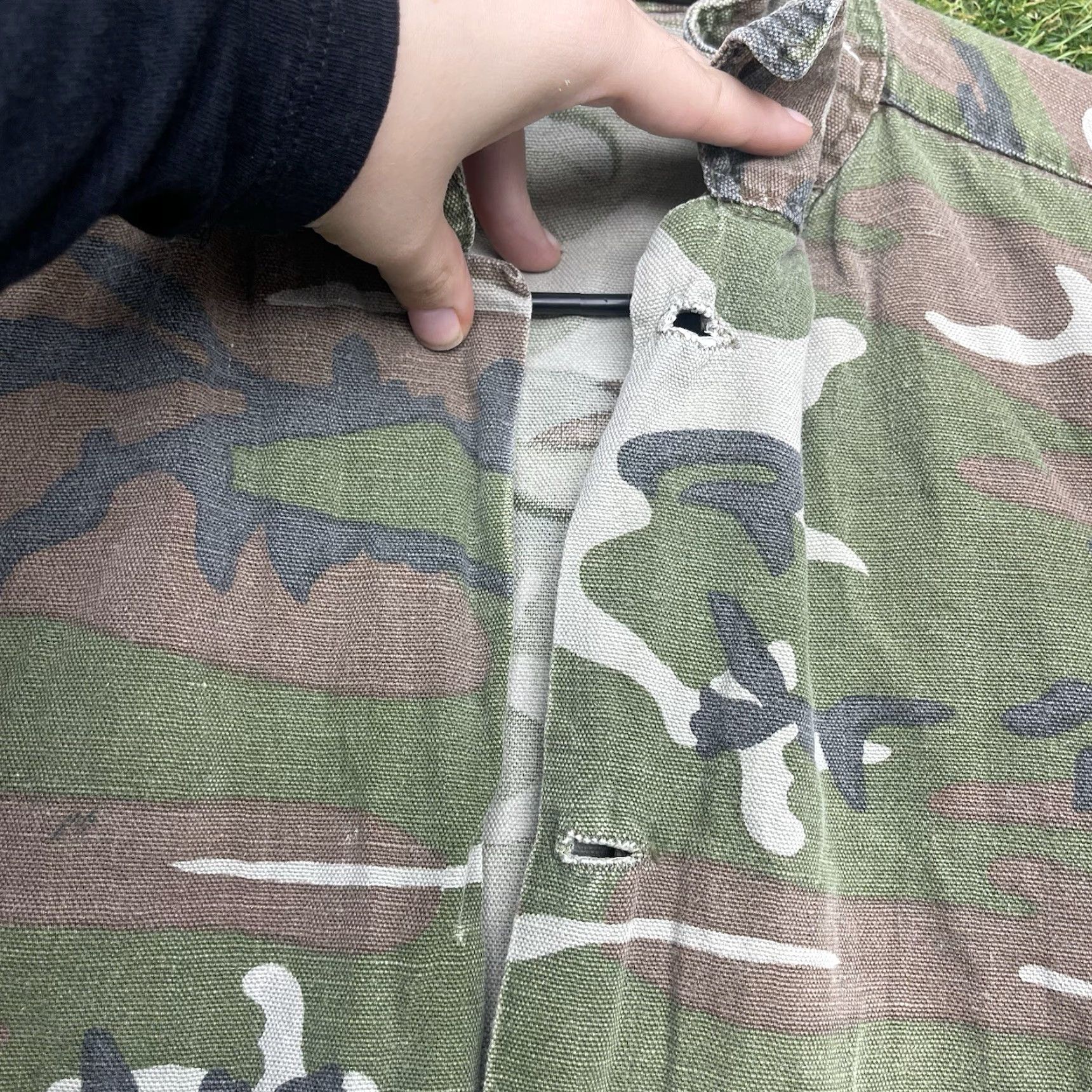 Vintage VINTAGE Chief Camouflage Hunting Jacket Mens L Brown Green 60s Button-Up Pockets Army Coat 60s Theme Mens Size US L / EU 52-54 / 3 - 4 Thumbnail