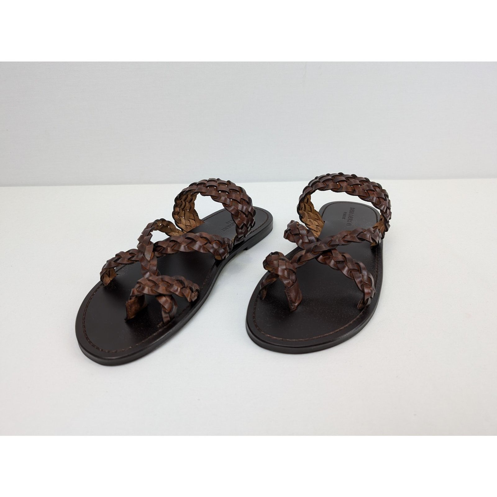 Saint Laurent Paris o1rshd1 Neil 05 Sandal Slipper slide in Dark Brown Size US 11 / EU 44 - 9 Thumbnail