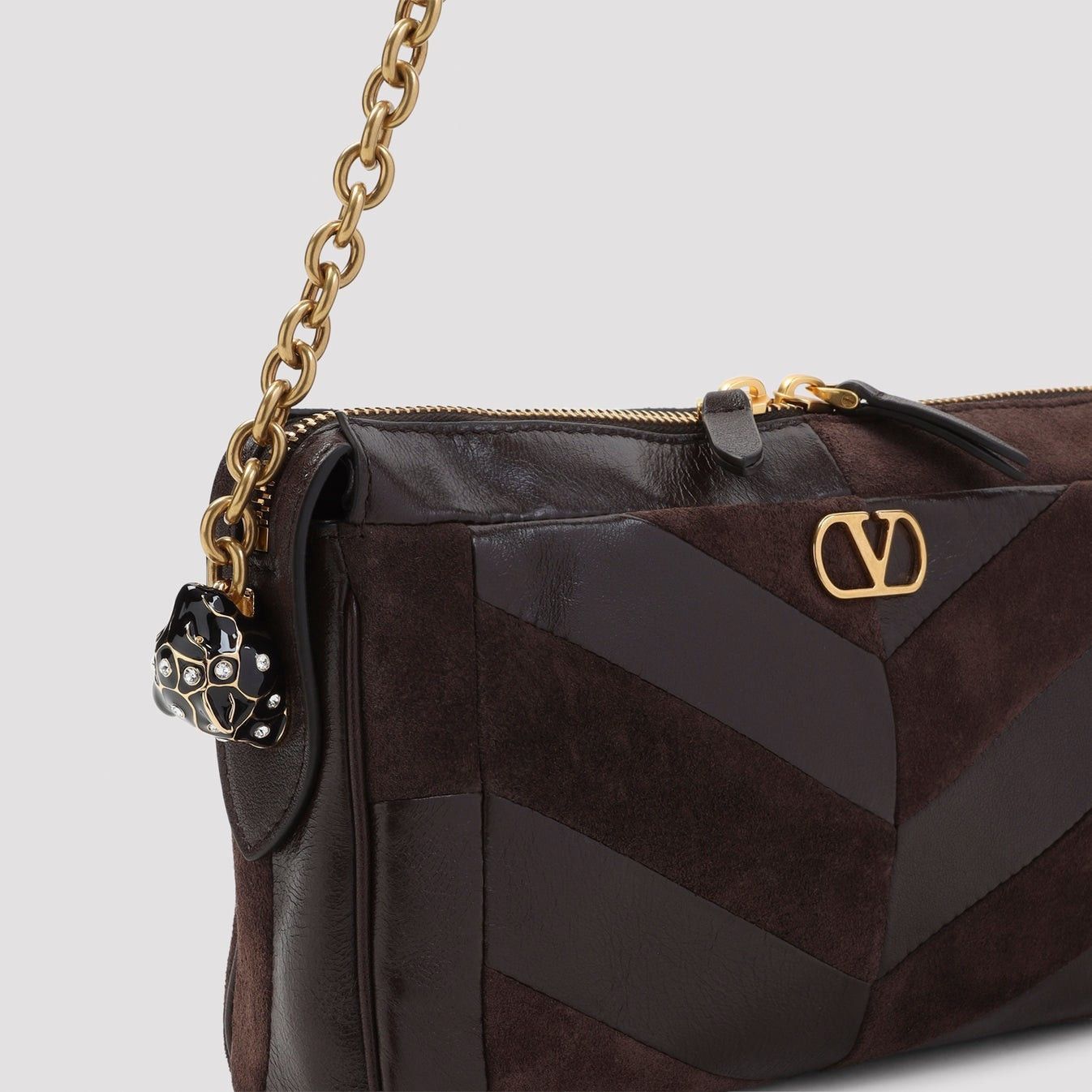Valentino VALENTINO GARAVANI Panthea Small Brown Oak Shoulder Bag New Size ONE SIZE - 3 Thumbnail