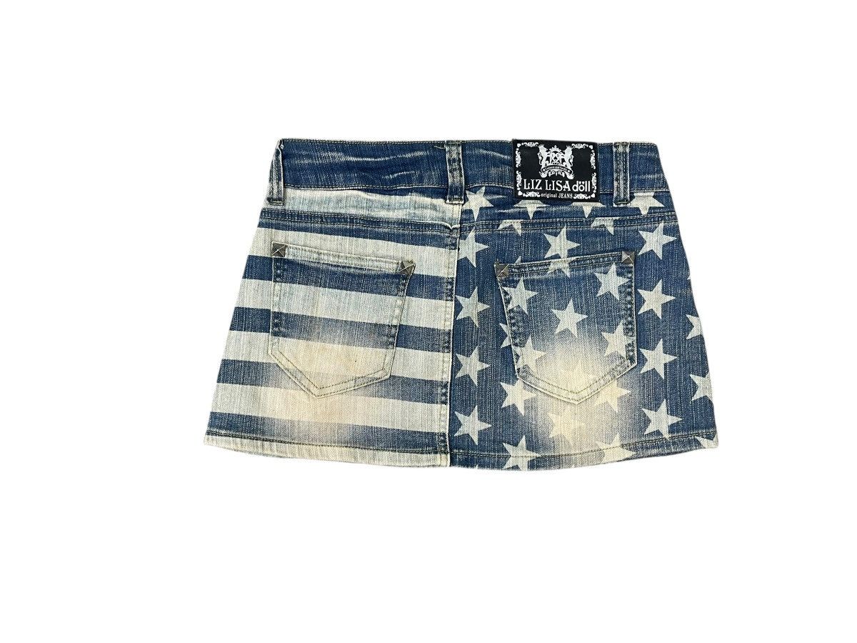 LIZ LISA Vintage Liz Lisa Stripe Star Punk Mini Skirt Streetwear Size 28" / US 6 / IT 42 - 2 Thumbnail
