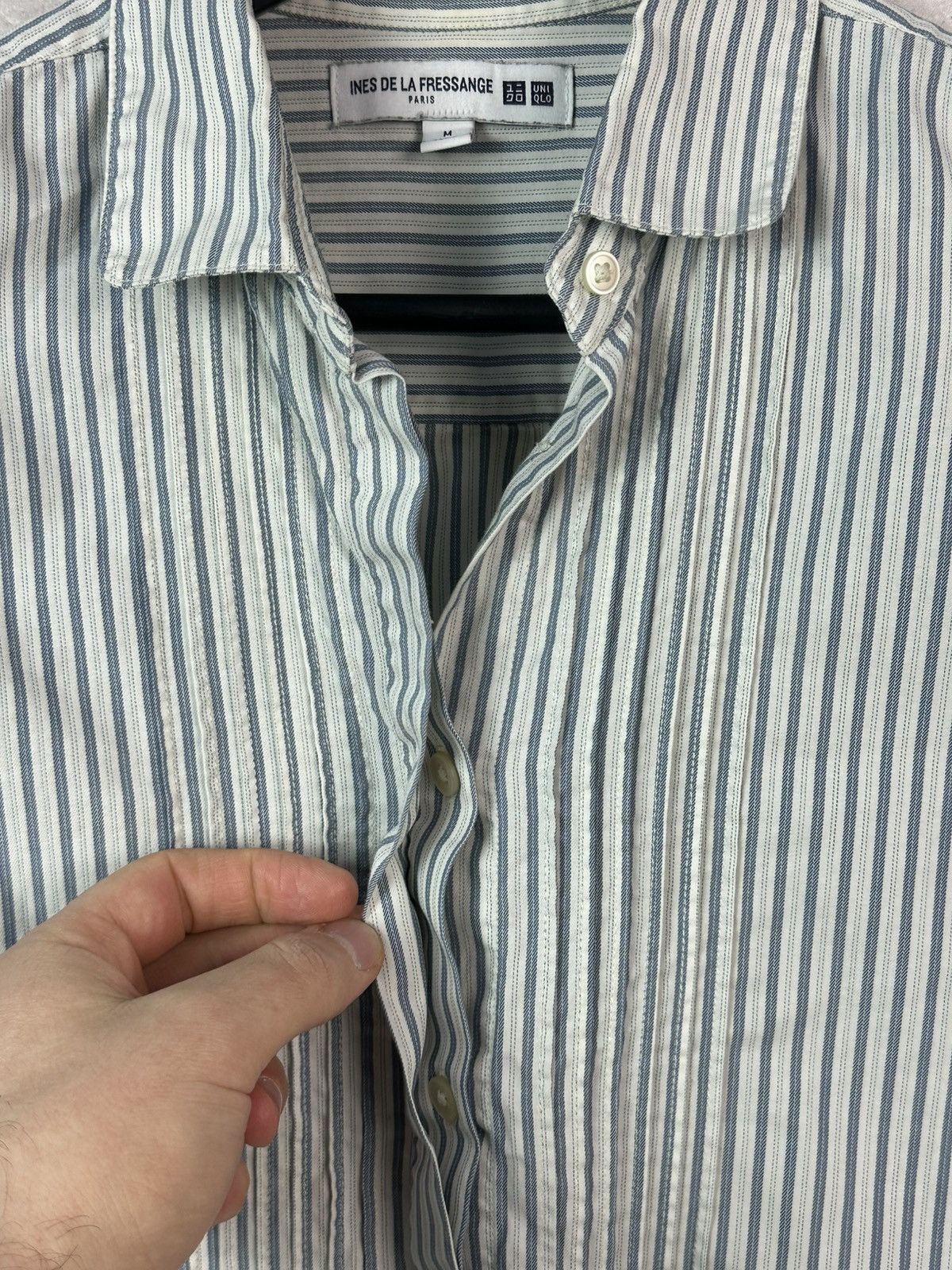 Uniqlo Uniqlo Ines De La Fressage Stripped Long Sleeve Shirt Size M / US 6-8 / IT 42-44 - 7 Thumbnail
