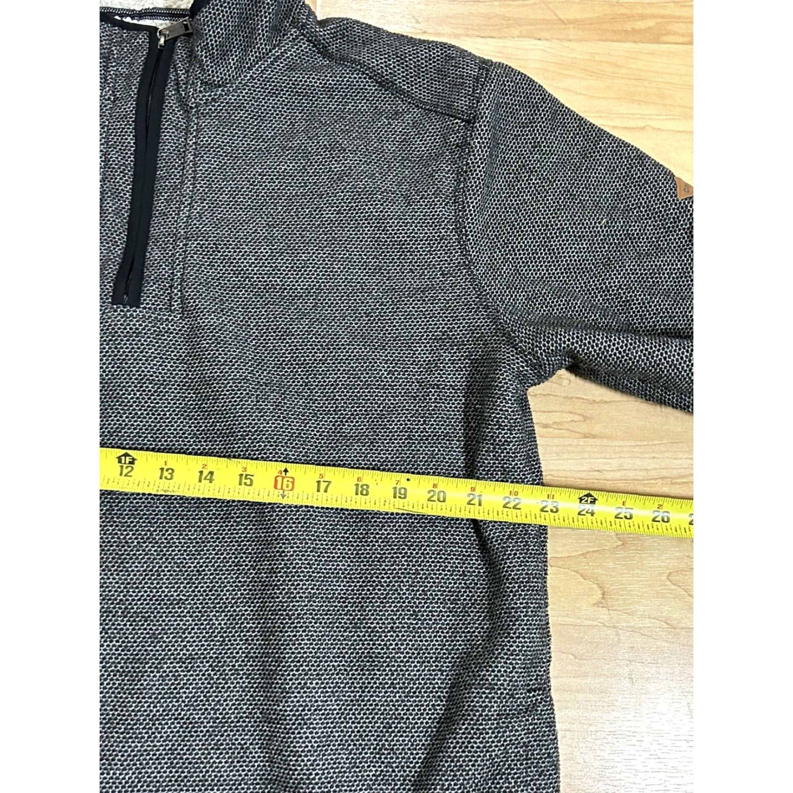 Orvis Orvis Pullover Mens Gray 1/4 Zip Sherpa Lined Mock Neck Pockets size XL Size US XL / EU 56 / 4 - 3 Thumbnail