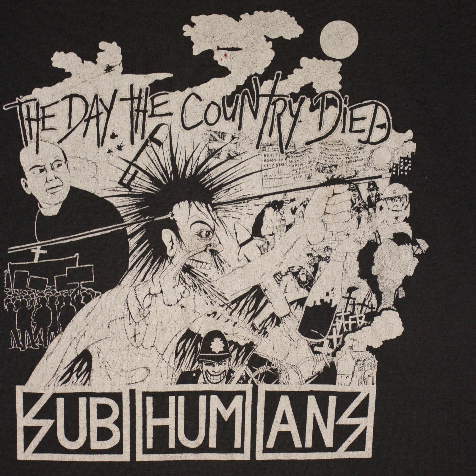 Vintage 80’s Subhumans The Day The Country Died Tee Size US XL / EU 56 / 4 - 2 Thumbnail