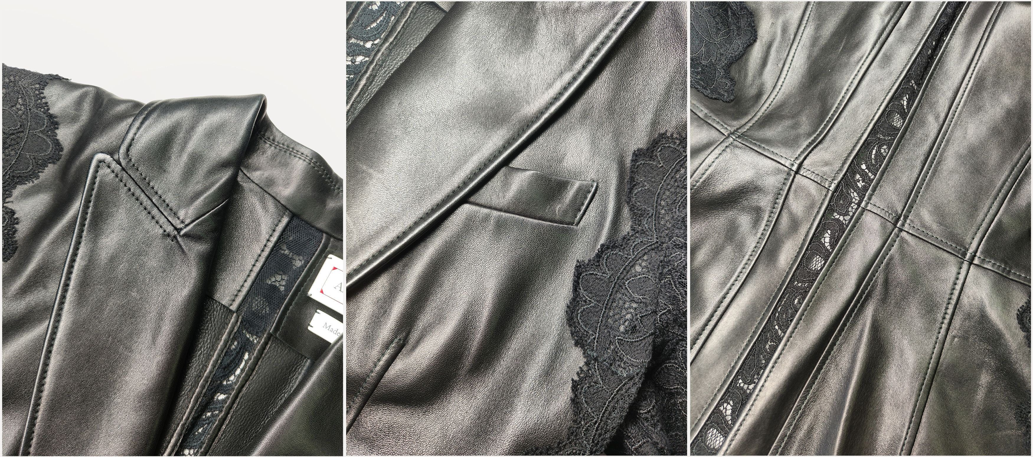 Alexander McQueen ALEXANDER McQUEEN_ S/S 2020 _ LACE _ LAMB LEATHER BLAZER Size S / US 4 / IT 40 - 5 Thumbnail