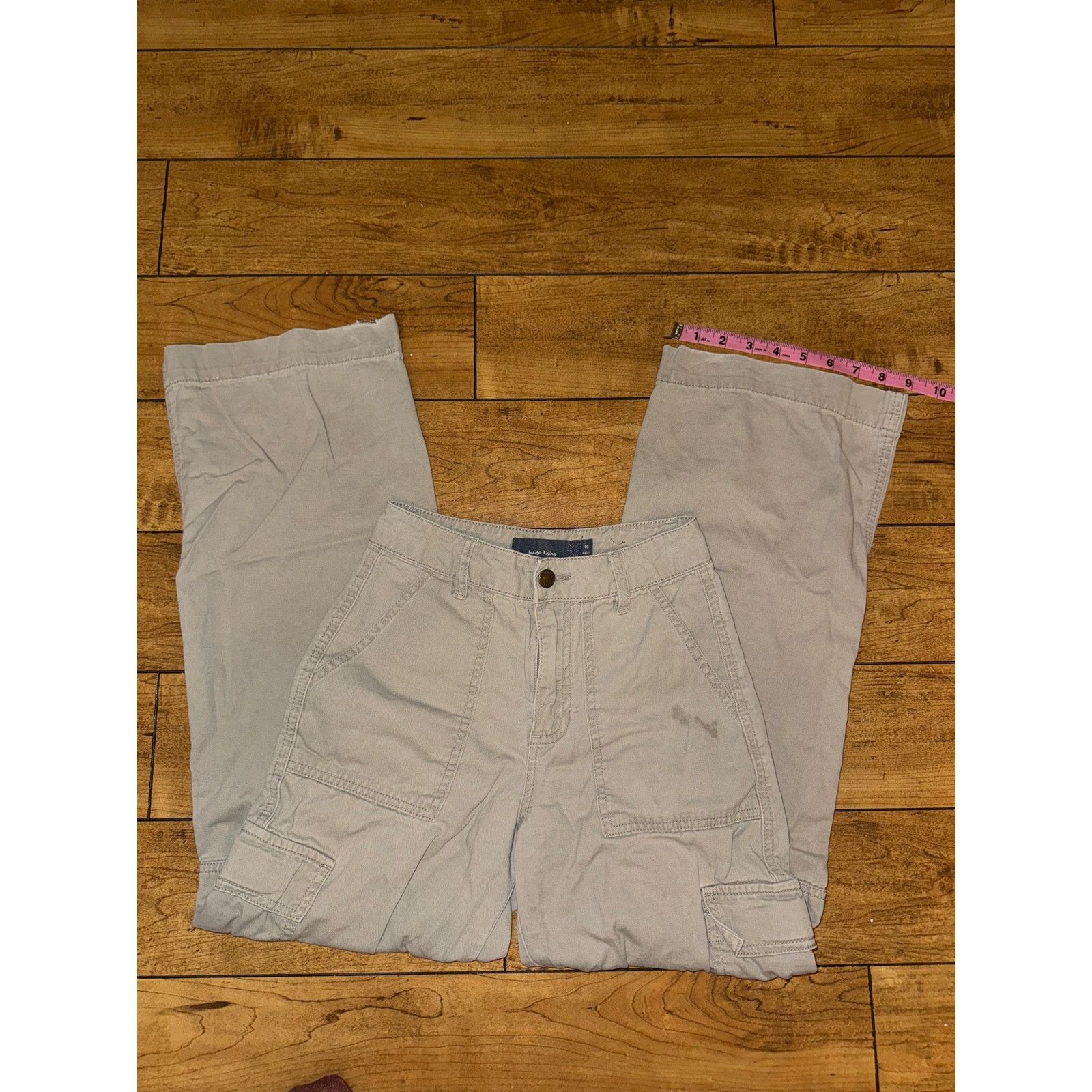 Japanese Brand × Vintage Indigo Rising Cargo Pants Khaki 00 24x28 Measured Size 24" / US 00 / IT 34 - 3 Thumbnail