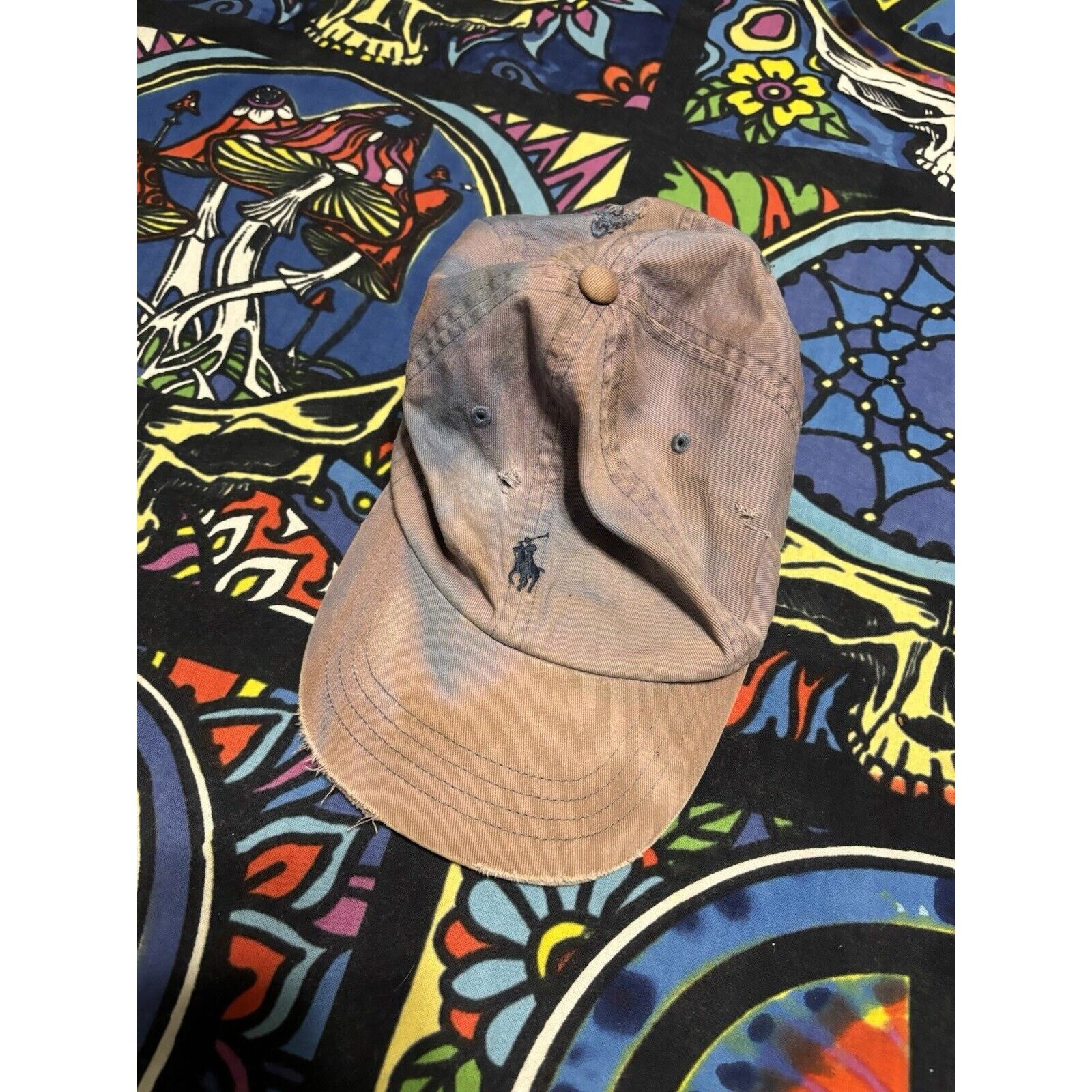 Vintage Distressed acid wash Polo ralph lauren dad hat Bleached Size ONE SIZE - 3 Thumbnail