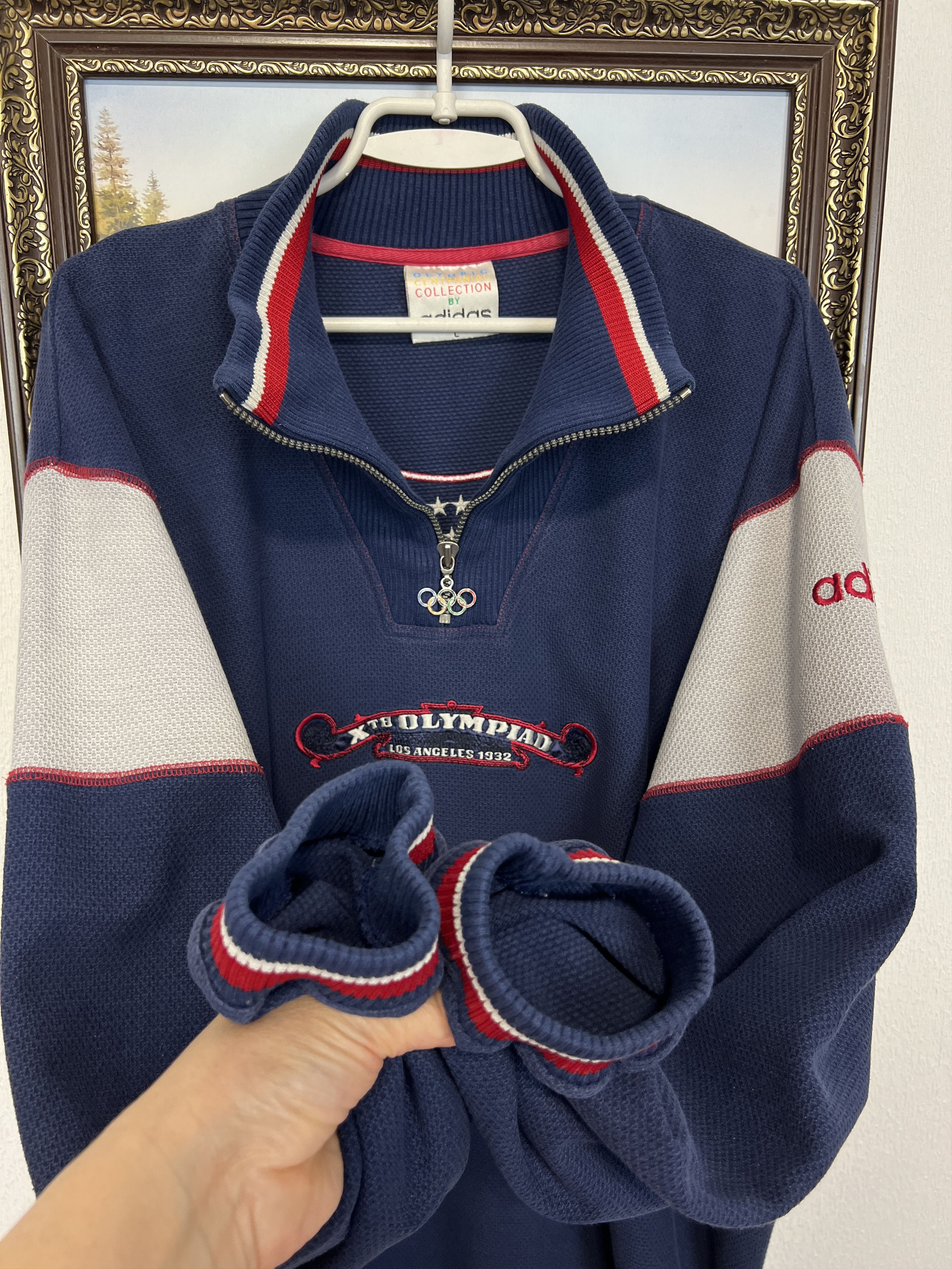 Adidas Vintage Olympia 1932 Los Angeles Olympics Sweatshirt Jacket Size US L / EU 52-54 / 3 - 7 Thumbnail