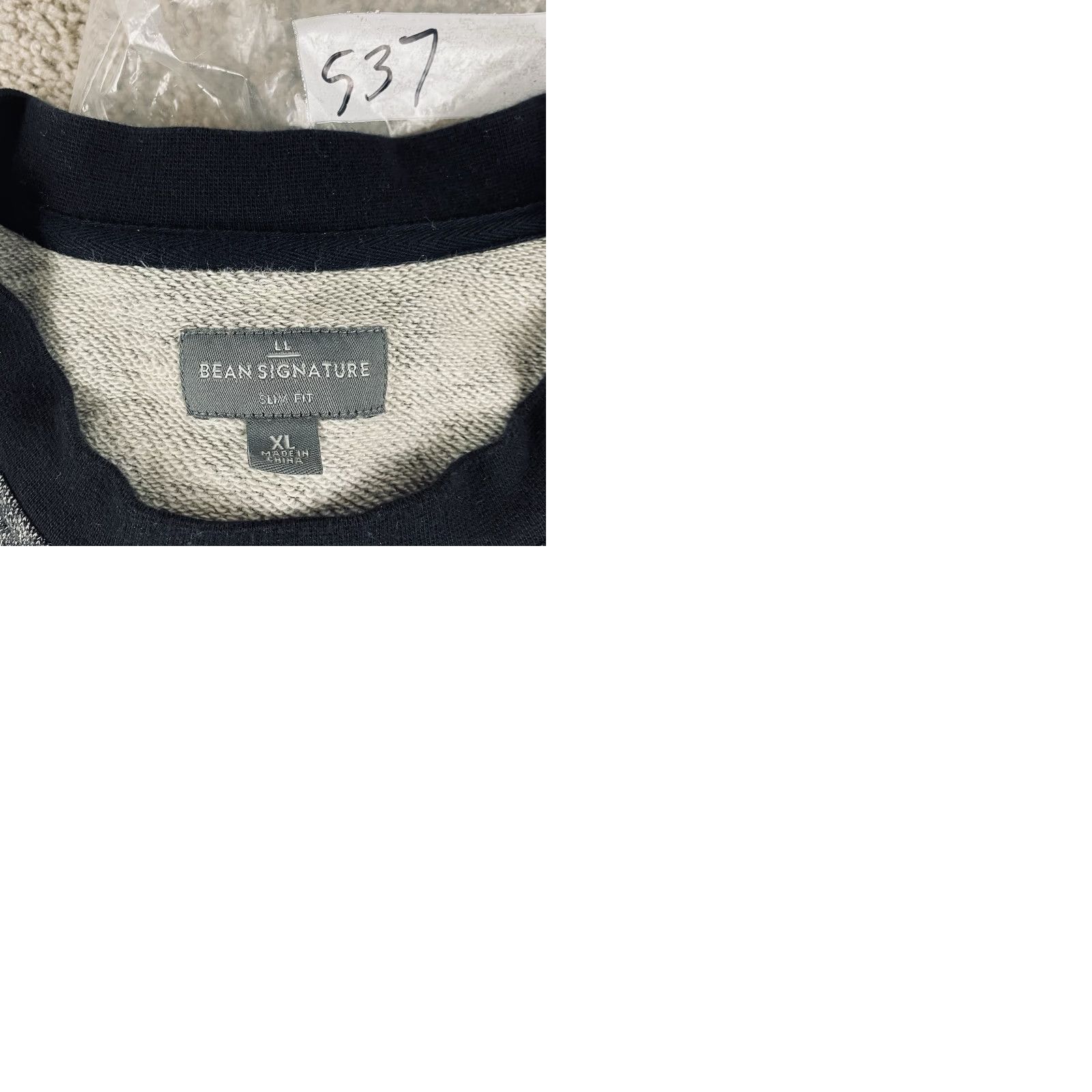 Vintage L.L. Bean Signature Sweatshirt Men’s XL Slim Fit Rugged Crewneck Lined Gorp S37 Gray Cotton Fleece Pullover Size US XL / EU 56 / 4 - 9 Thumbnail