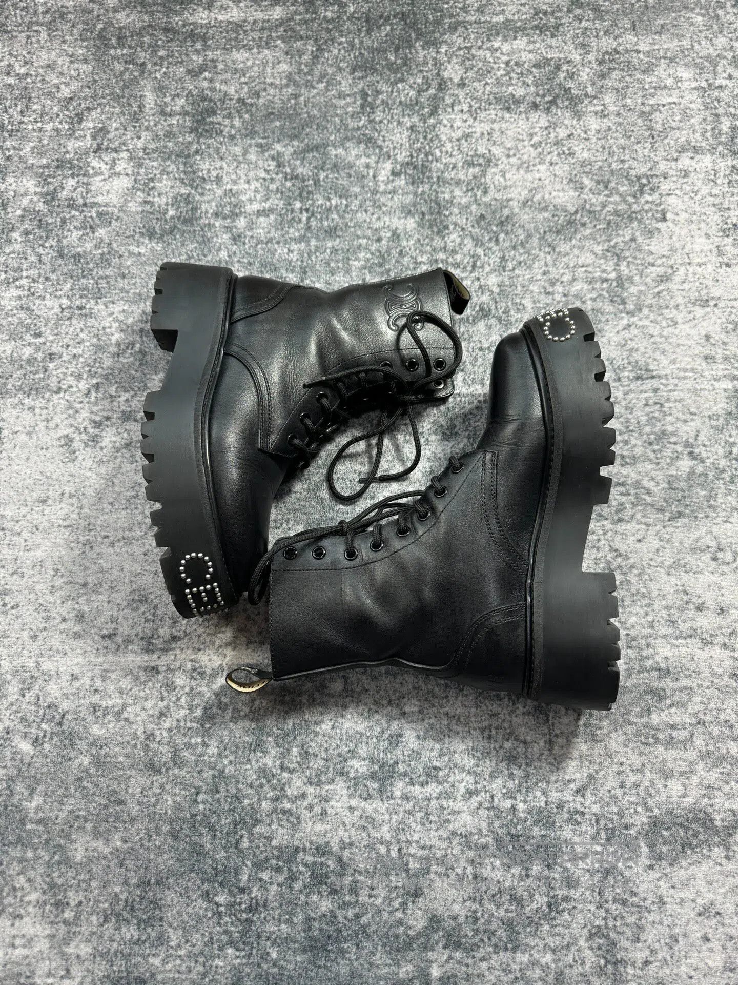 Celine CELINE New Arrival Studded Logo Women's Boots| Size US 5.5 / IT 35.5 - 2 Thumbnail