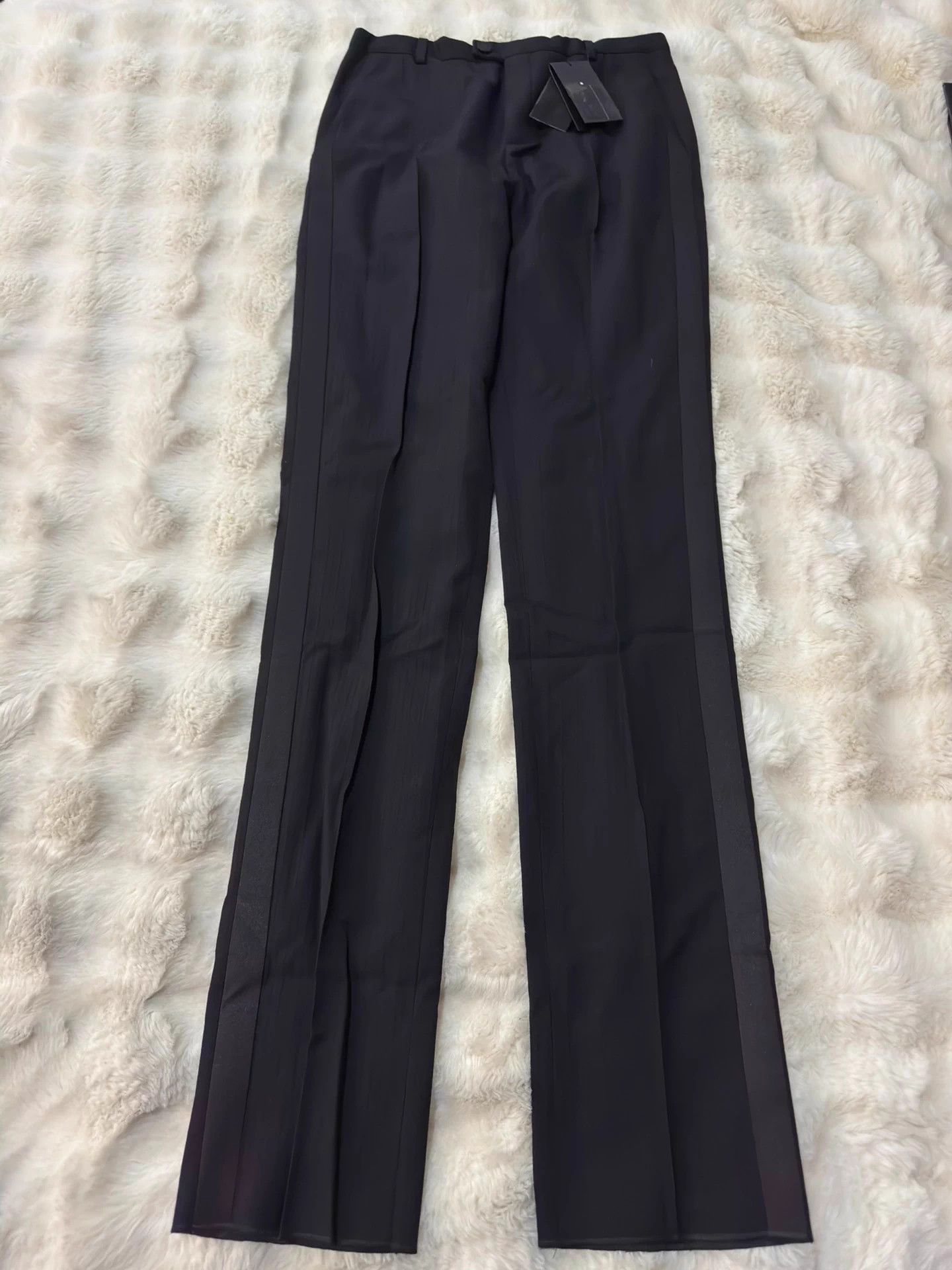 Saint Laurent Paris YSL 24 Runway Woven Smoking Trousers 44 Size US 28 / EU 44 - 1 Thumbnail