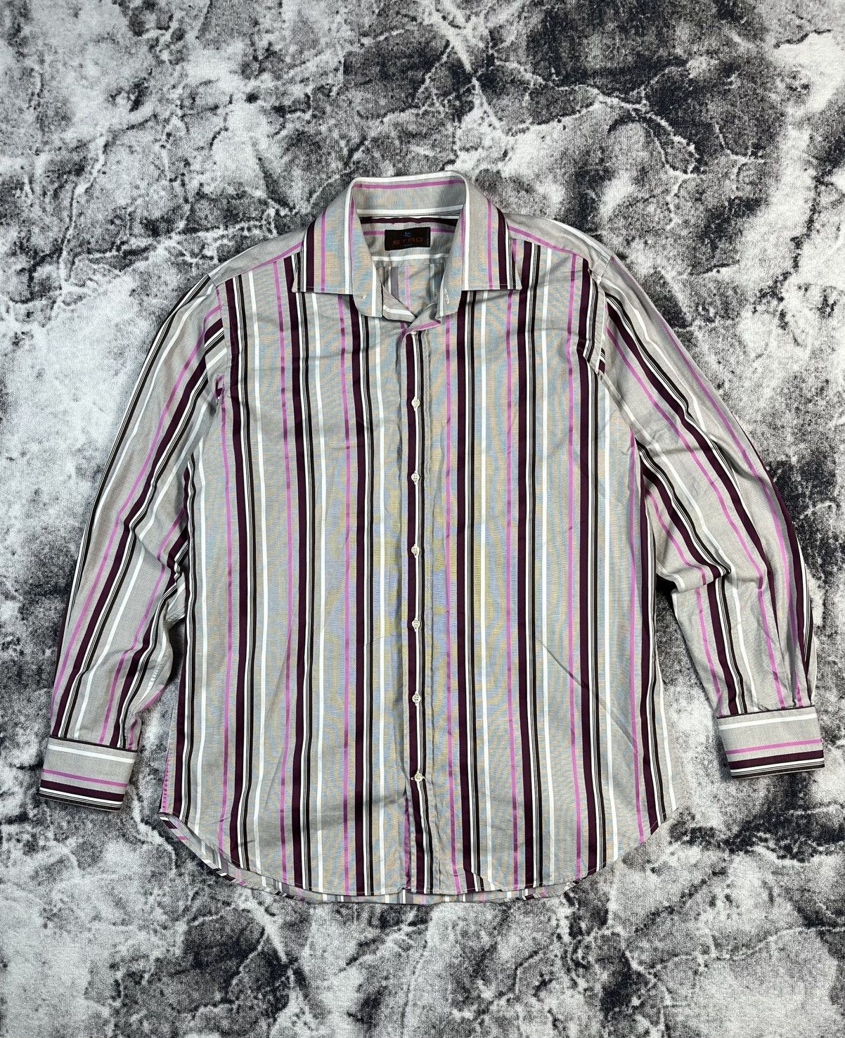 Etro Etro Milano Striped Button Up Shirt XL Size US XL / EU 56 / 4 - 1 Thumbnail