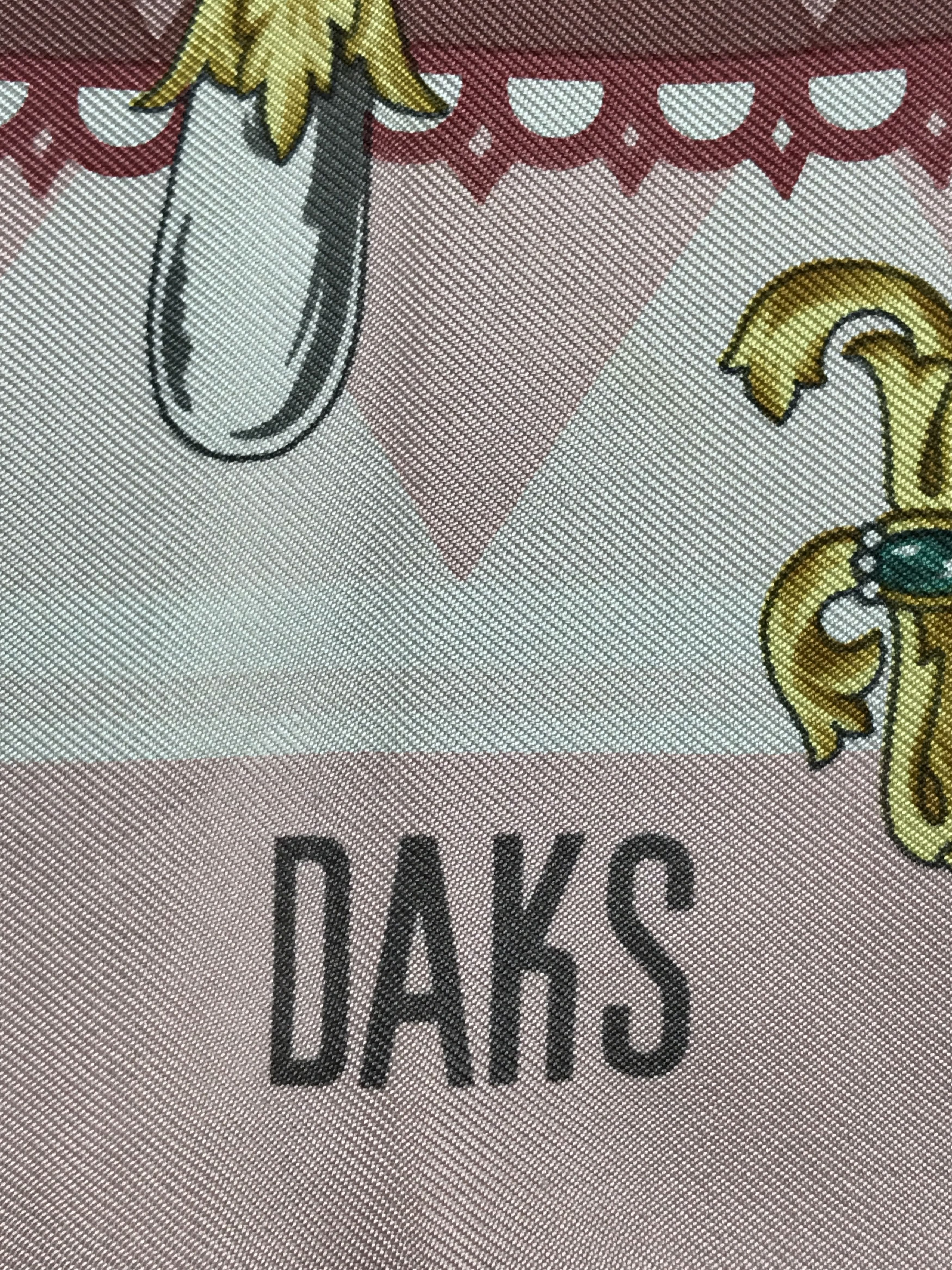 DAKS × Designer × Vintage Vintage Daks Silk Scarf Size ONE SIZE - 8 Thumbnail