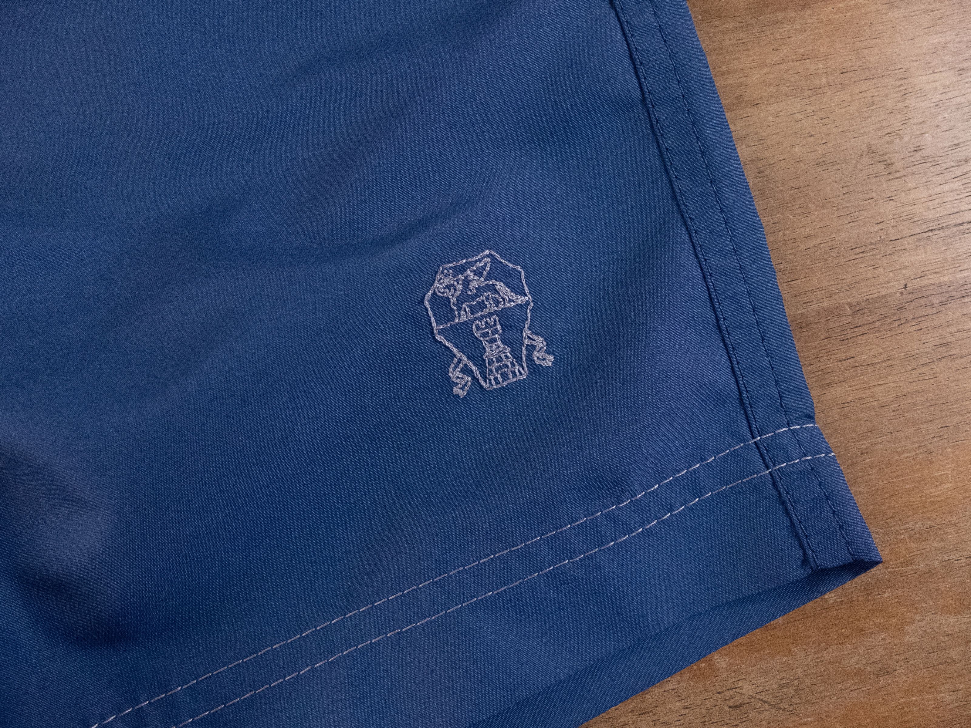 Brunello Cucinelli BRUNELLO CUCINELLI blue logo swim shorts XL authentic Size US 36 / EU 52 - 5 Thumbnail