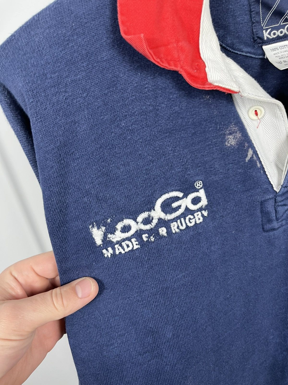 Other Vintage KooGa England South Students Rugby Shirt #6 Cotton Size US L / EU 52-54 / 3 - 9 Thumbnail
